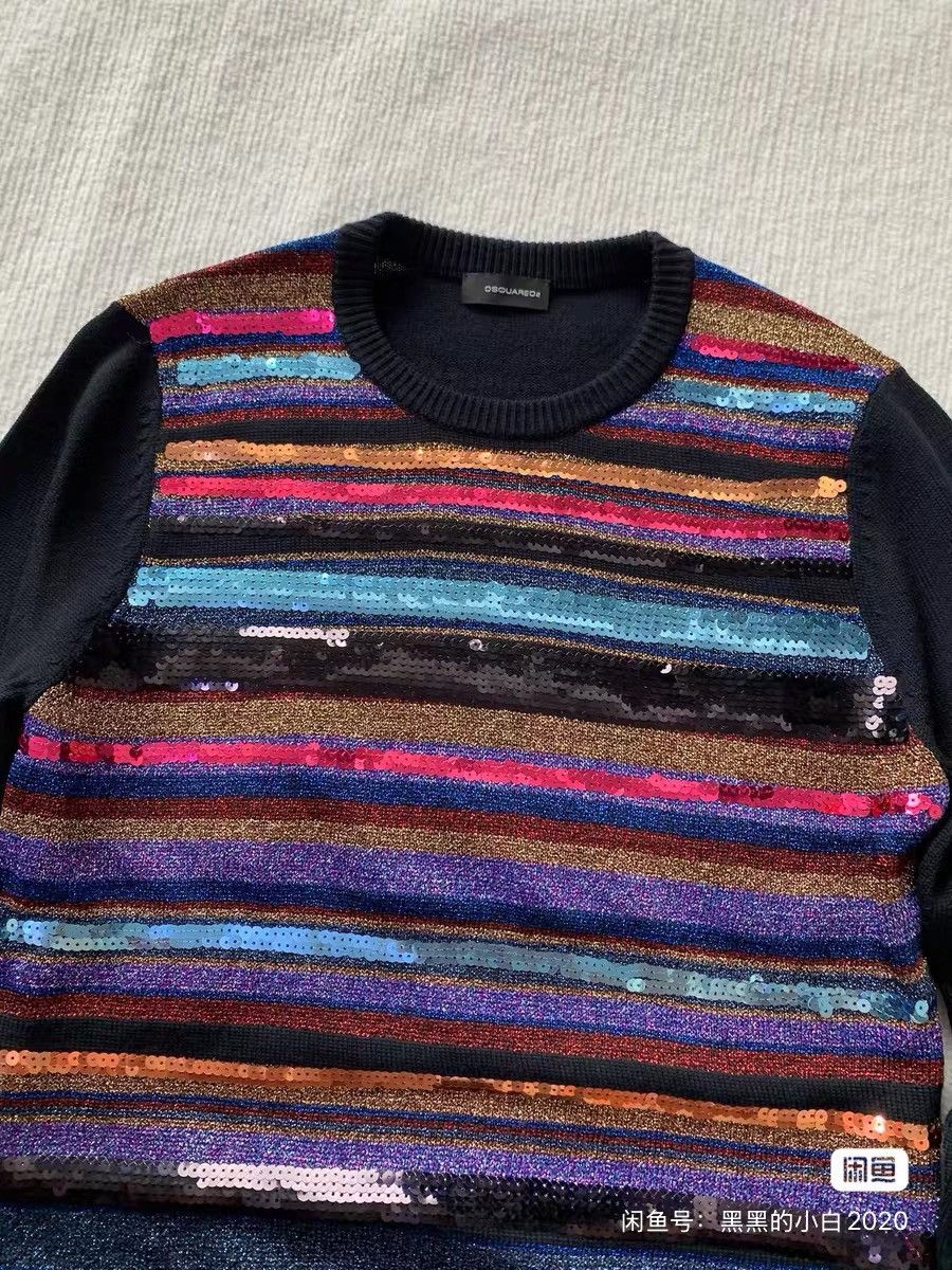 Dsquared2 D2 DSQUARED sequin sweater balenciaga prada dior Size US M / EU 48-50 / 2 - 4 Thumbnail