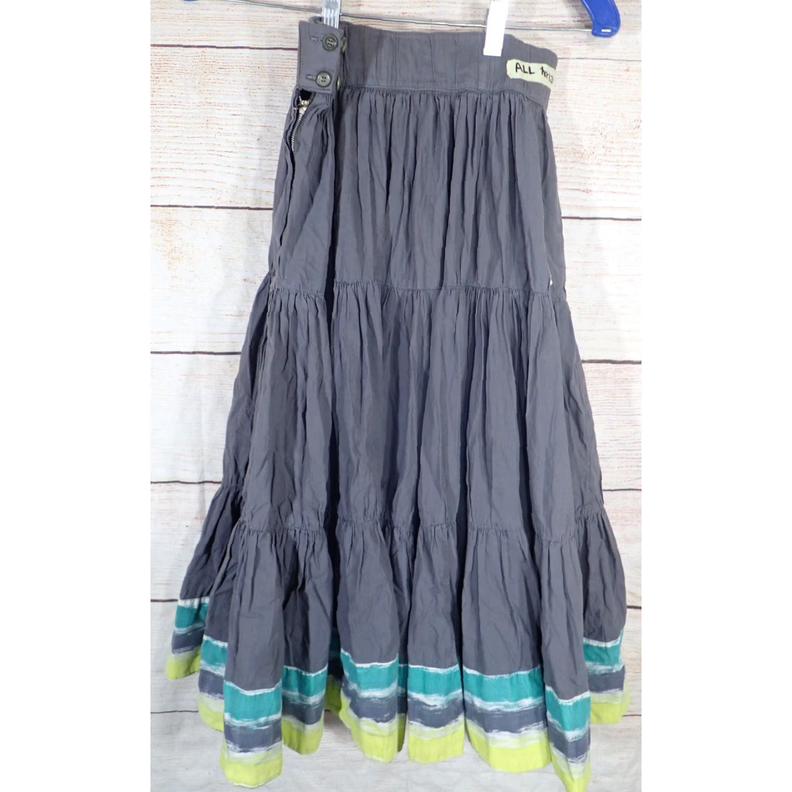 Taos VINTAGE Taos Fiesta Fashions Circle Skirt 1950s Maxi Cotton Rockabilly 26" Waist Womens Size 26" / US 2 / IT 38 - 2 Thumbnail