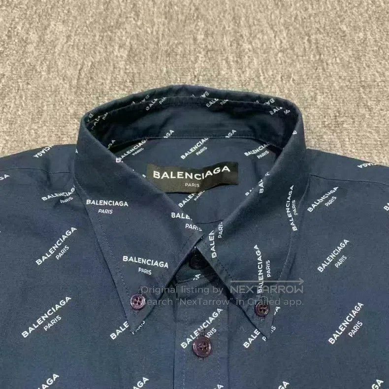 Balenciaga Balenciaga All-Over Slogan Shirt Jacket Size XS / US 0-2 / IT 36-38 - 3 Thumbnail