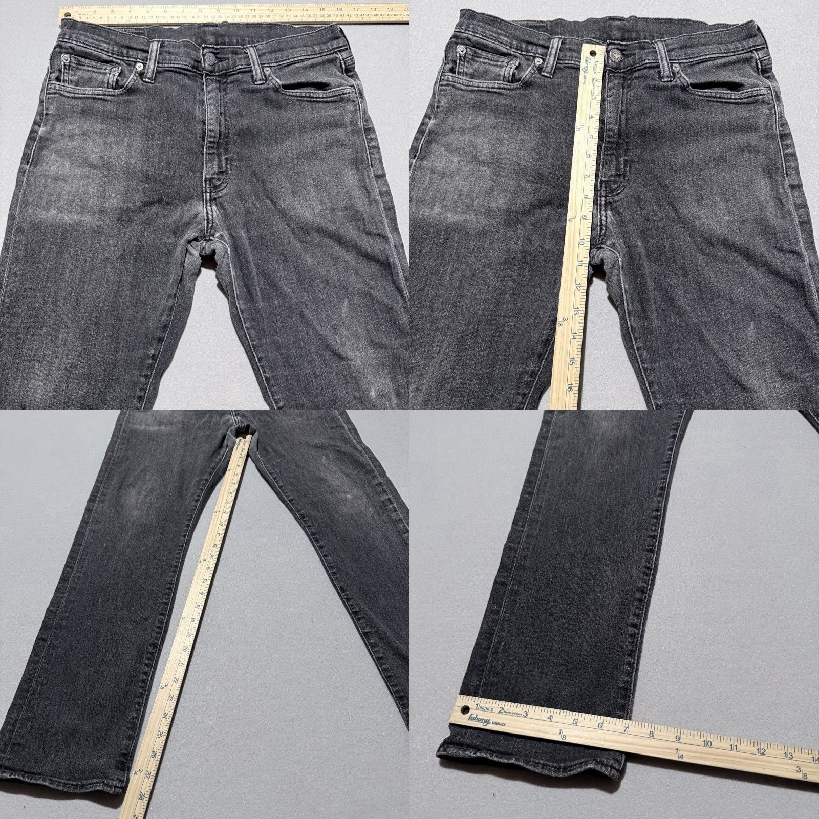 Levi's Levi's 513 Jeans Men's Gray Denim Mid Rise Zip Fly Slim Size US 33 - 9 Thumbnail