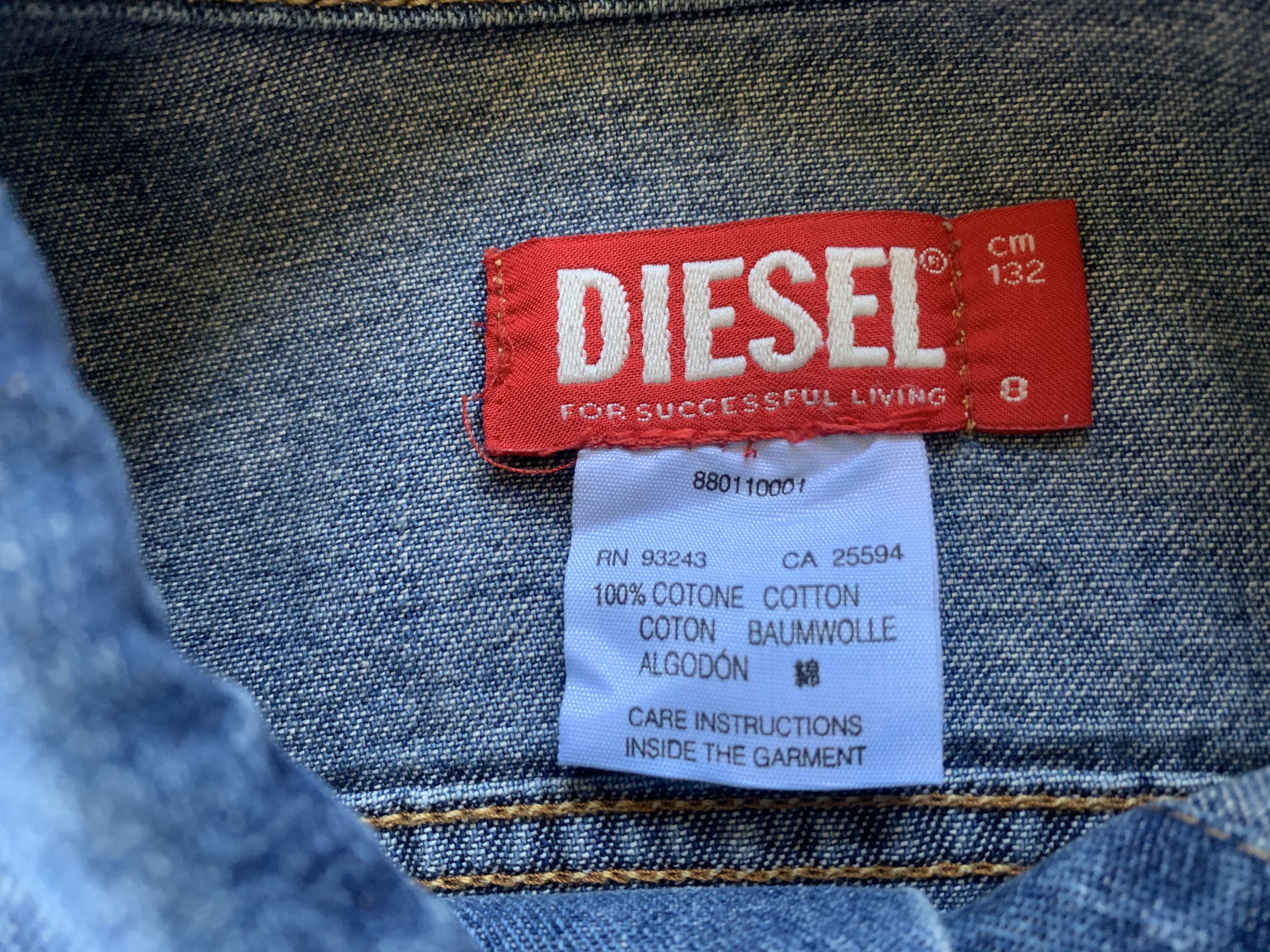Diesel Diesel Kids Vintage Blue Denim Jacket Size XXS / US 00 / IT 34 - 6 Thumbnail