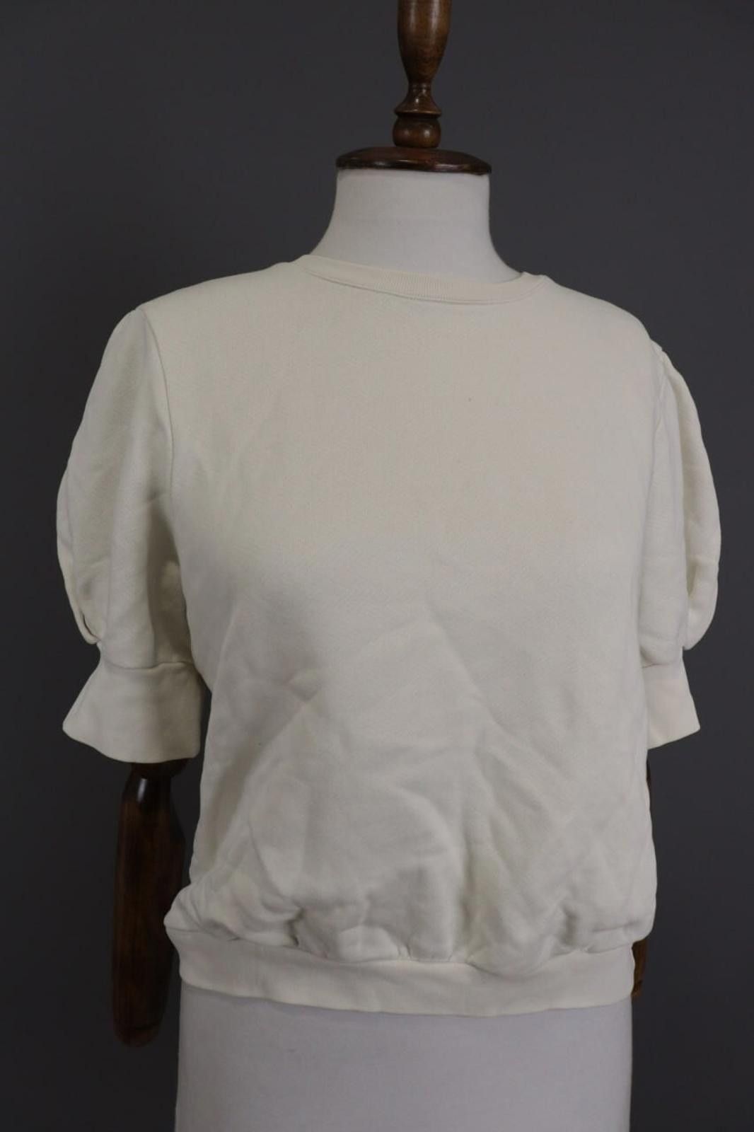 Wilkes Bashford BA&SH Leady Sweatshirt White Cropped Sweater Size 3 Size M / US 6-8 / IT 42-44 - 8 Thumbnail