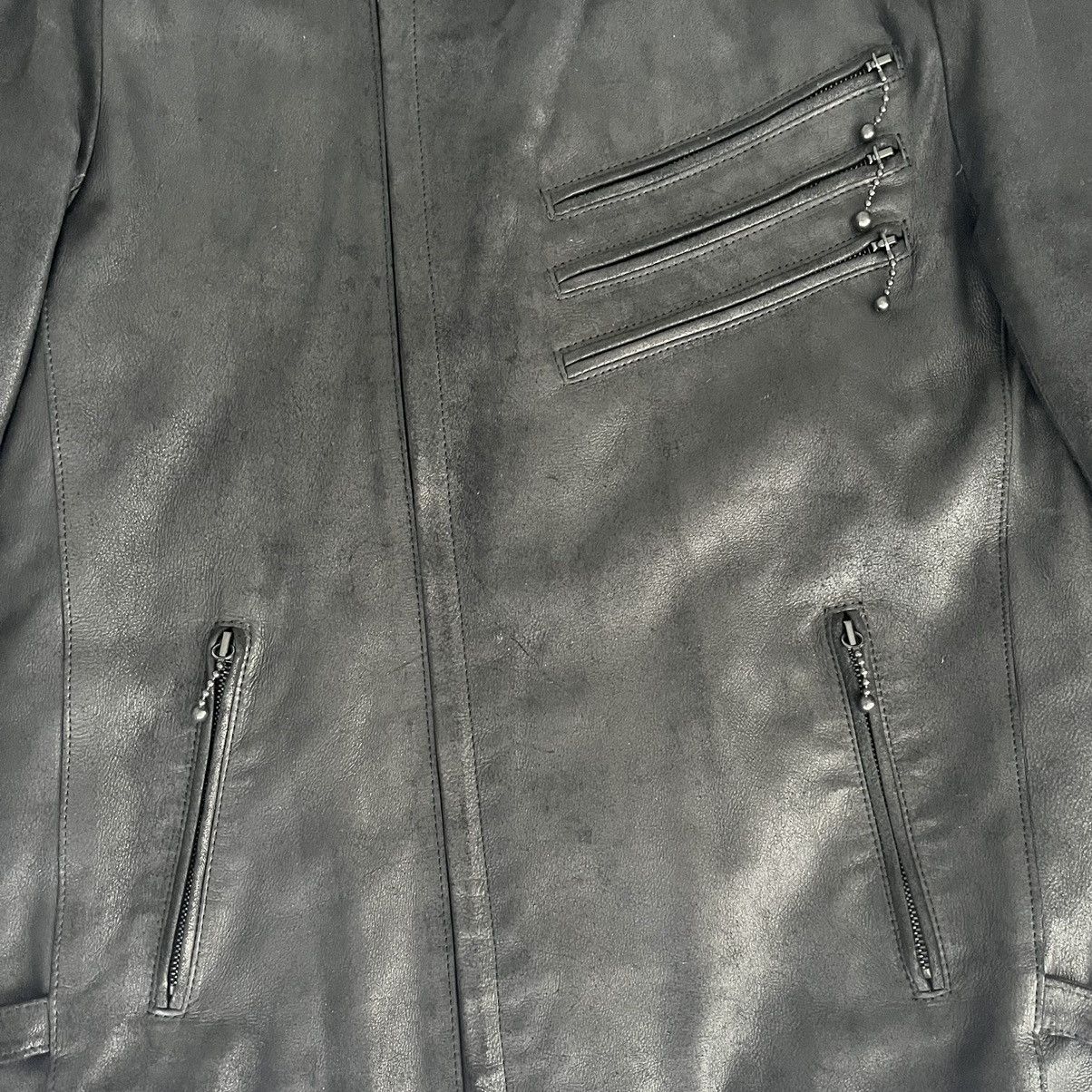 Number (N)ine Number (N)ine AW04 Sheepskin Suede Leather Moto Jacket Size US M / EU 48-50 / 2 - 6 Thumbnail
