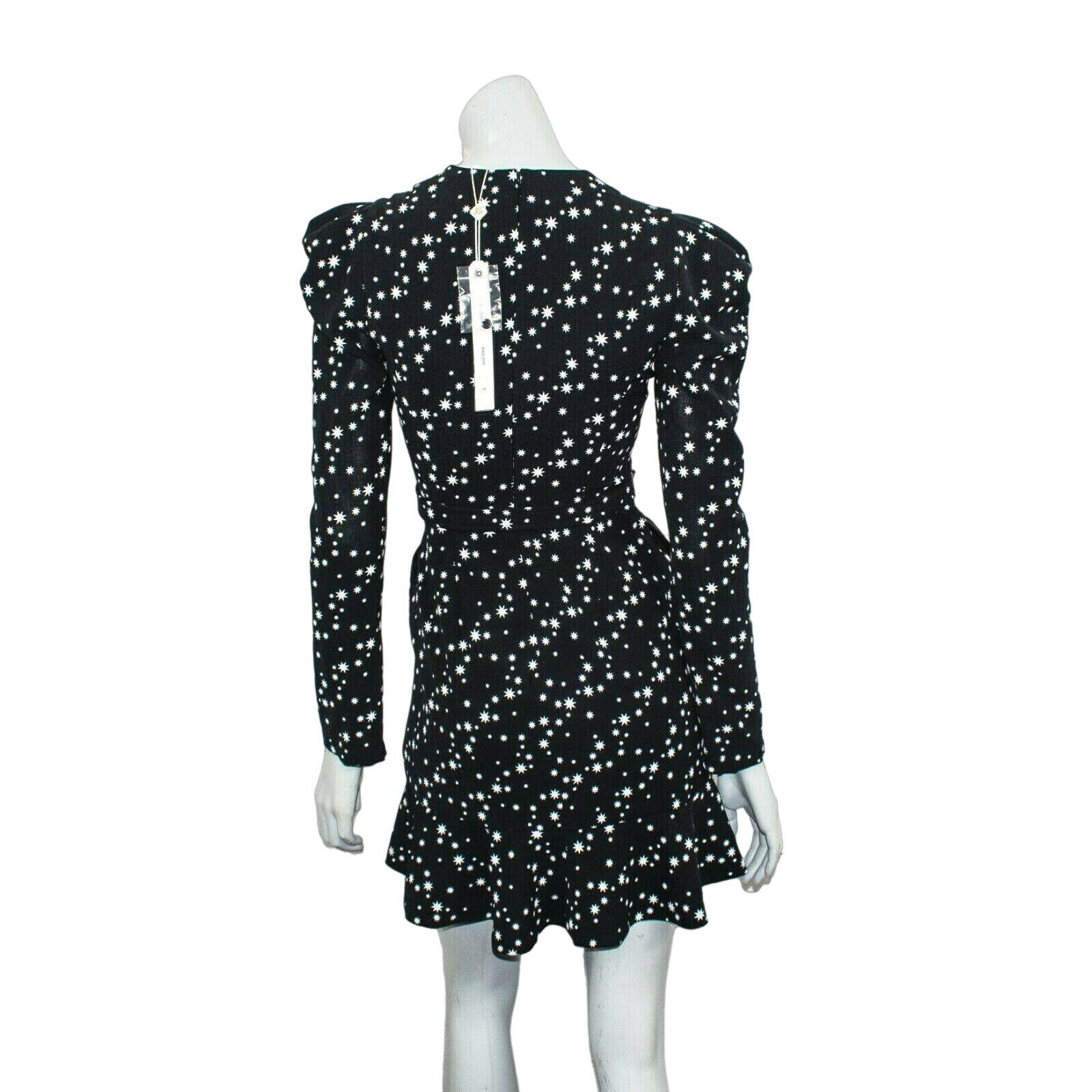 Jonathan Simkhai Jonathan Simkhai Star Print Wrap Dress Black size 0 NWT $465 Size XS / US 0-2 / IT 36-38 - 4 Thumbnail
