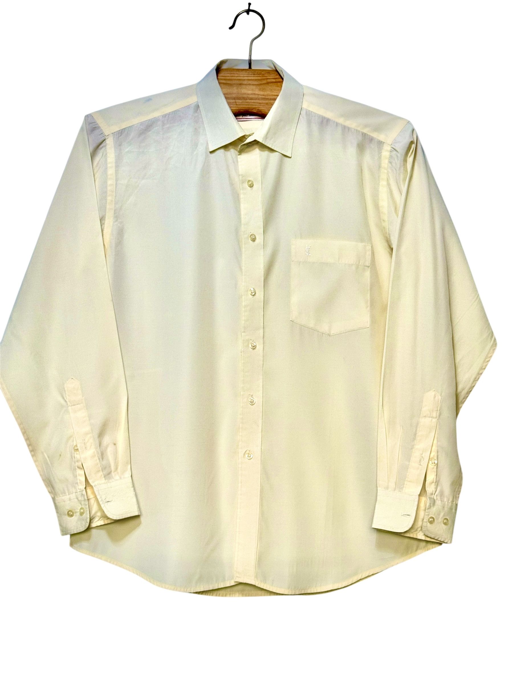 🔥 yellow shirt ysl yves saint laurent size L