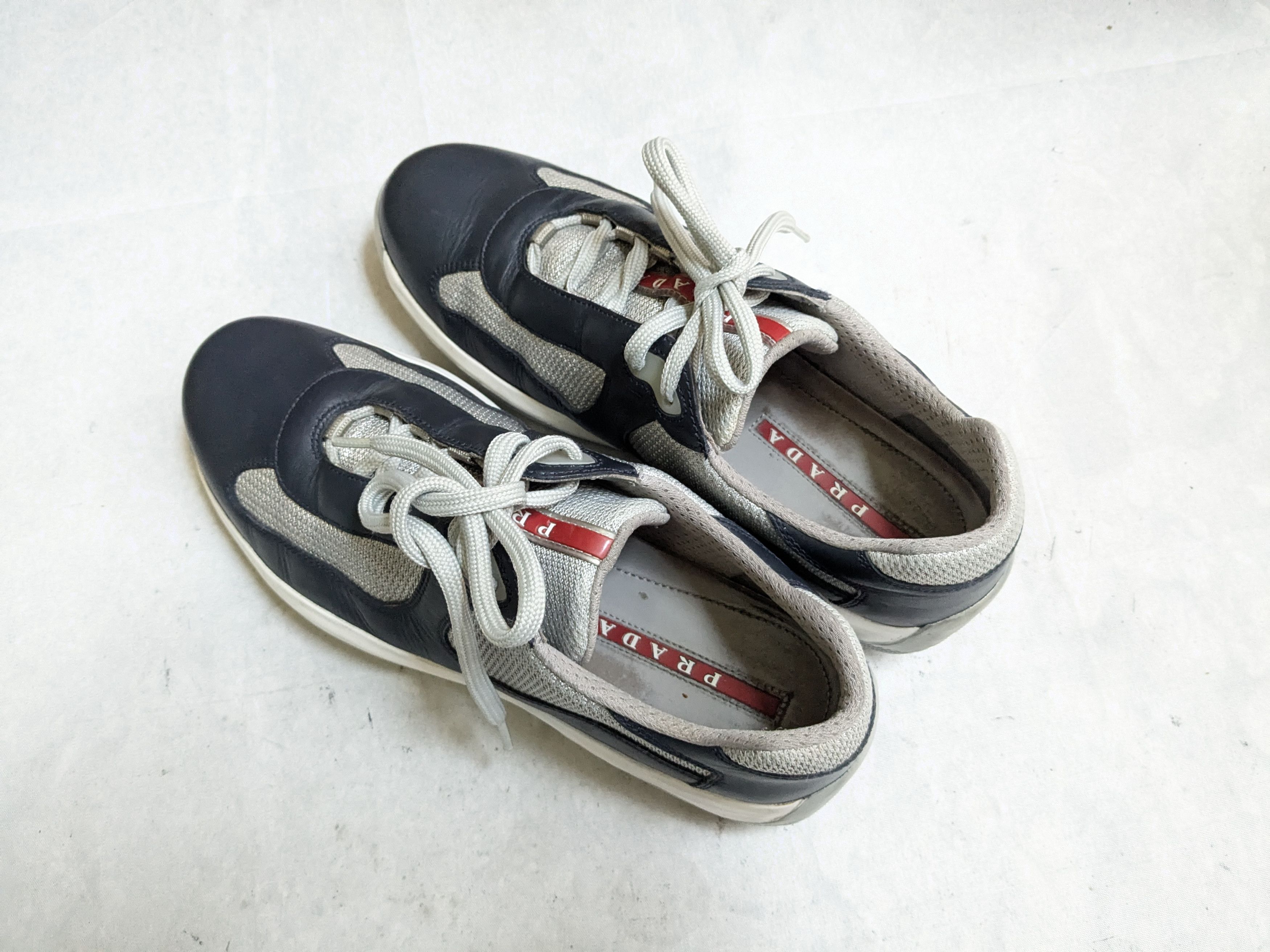 Prada Prada America's Cup Navy Blue 7 Low Top Leather Size US 7 / EU 40 - 14 Thumbnail