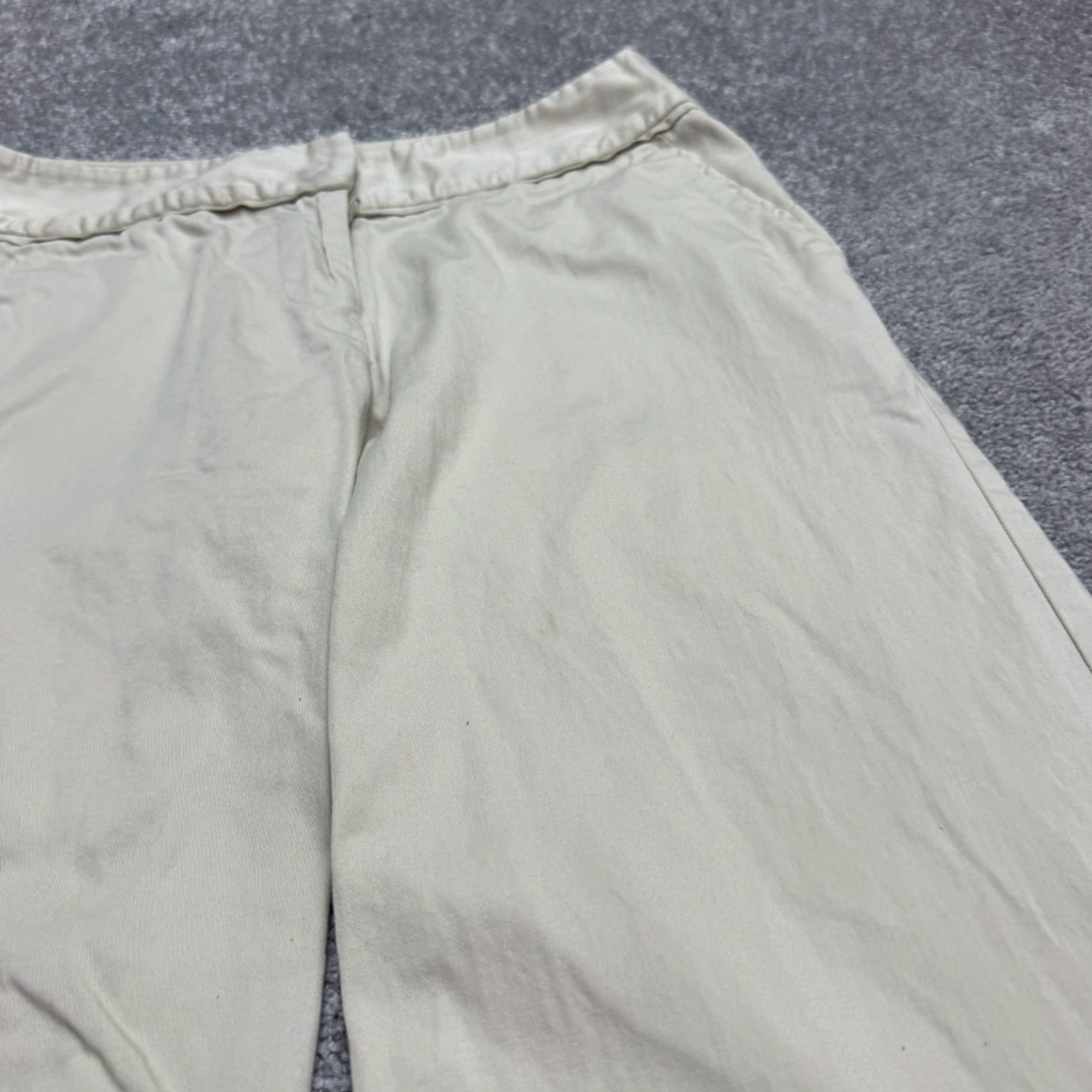 BCBGeneration BCBGeneration Wide Leg Chino Pants Women 0 Beige Mid Rise Cotton Stretch Casual Workwear Size 25" / US 0 / IT 36 - 7 Thumbnail