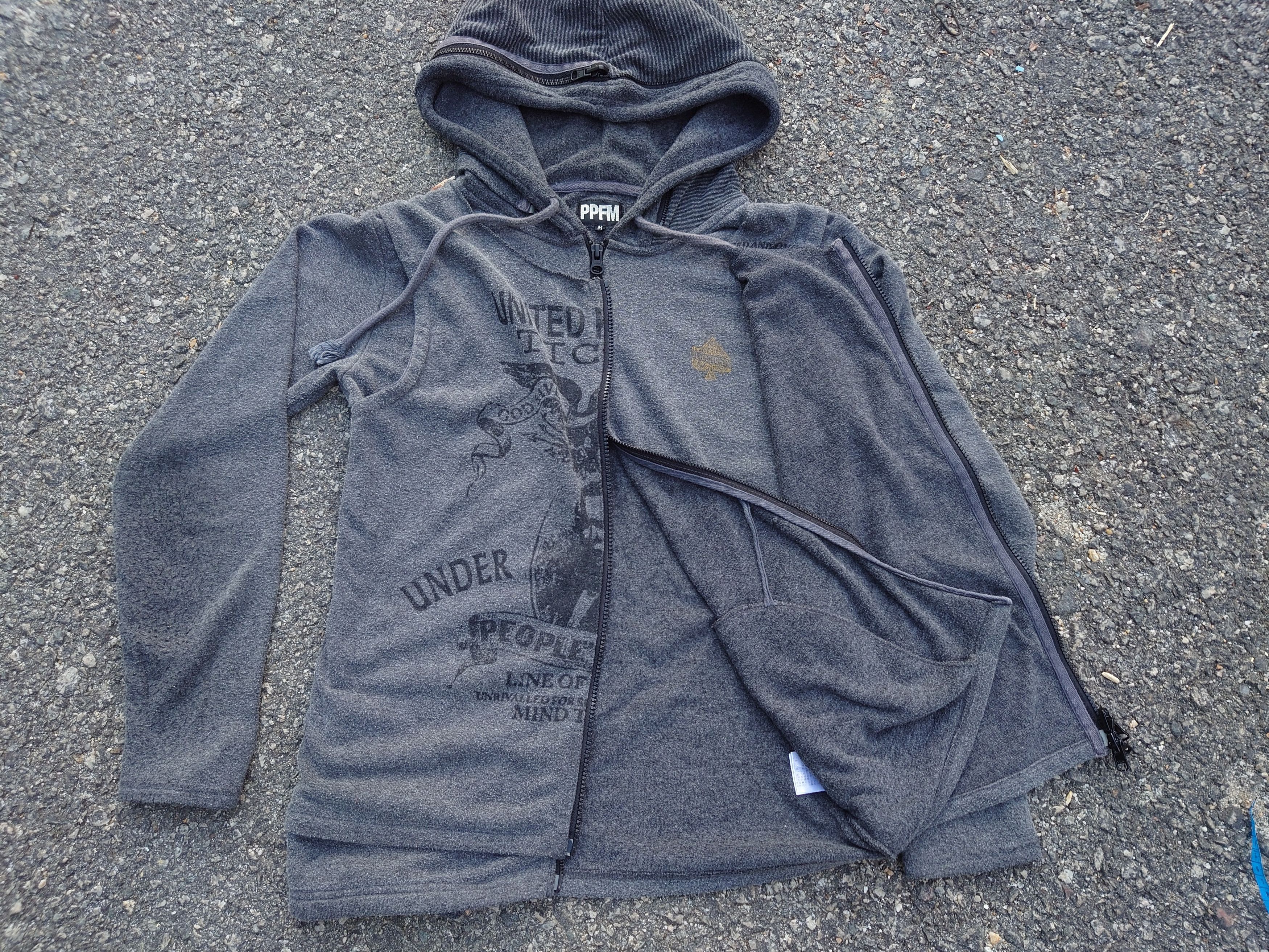 PPFM PPFM Archival Grey Graphic Hoodie Size US M / EU 48-50 / 2 - 2 Thumbnail