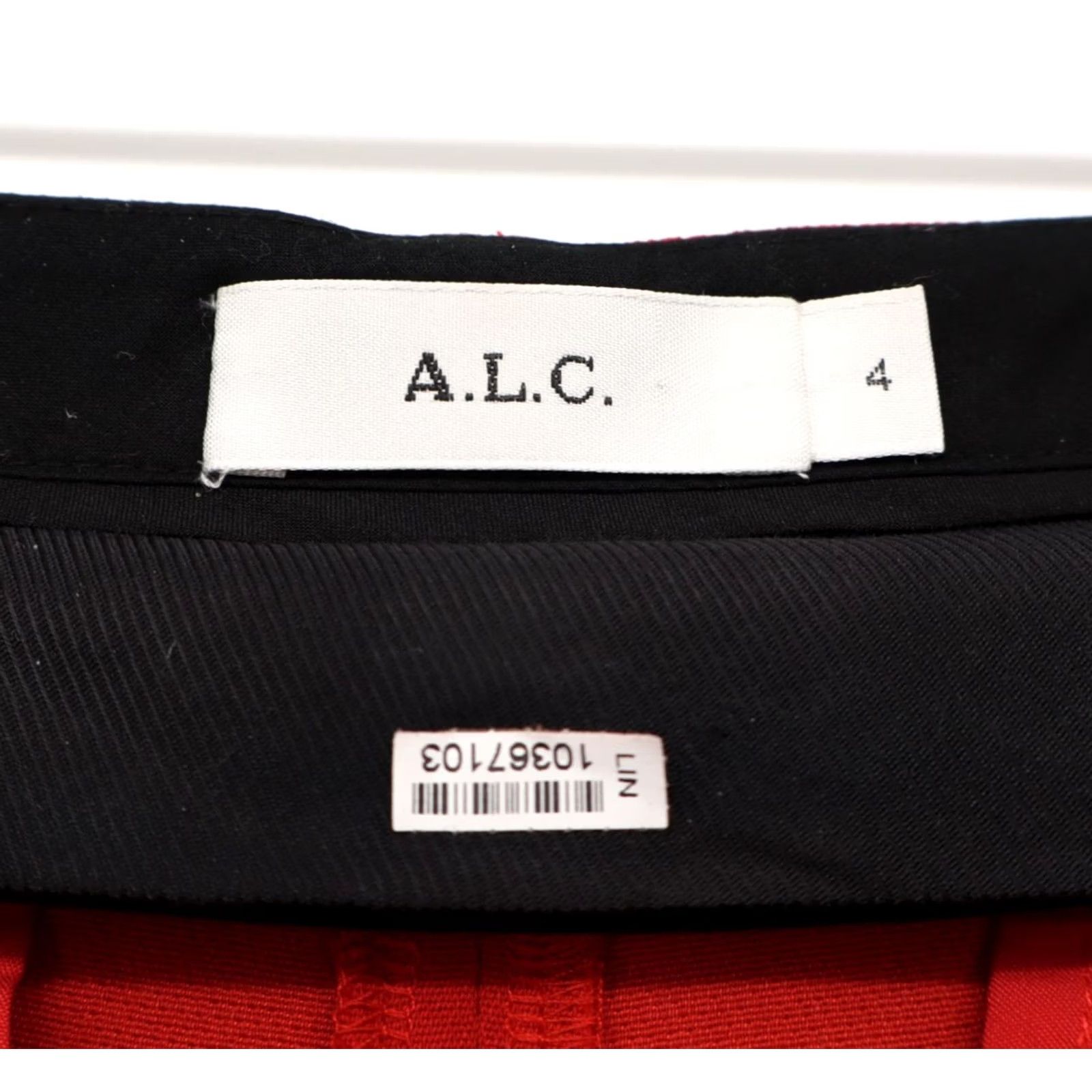 Vintage A.L.C Pants Cropped Cherry Red 4 Button Crepe High Rise Viscose Elastane Women’s Size 4 Size 27" / US 4 / IT 40 - 3 Thumbnail