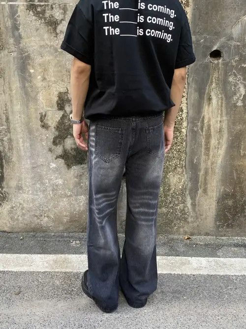 VIBE washed faded baggy cleanfit retro jeans Size US 32 / EU 48 - 4 Thumbnail