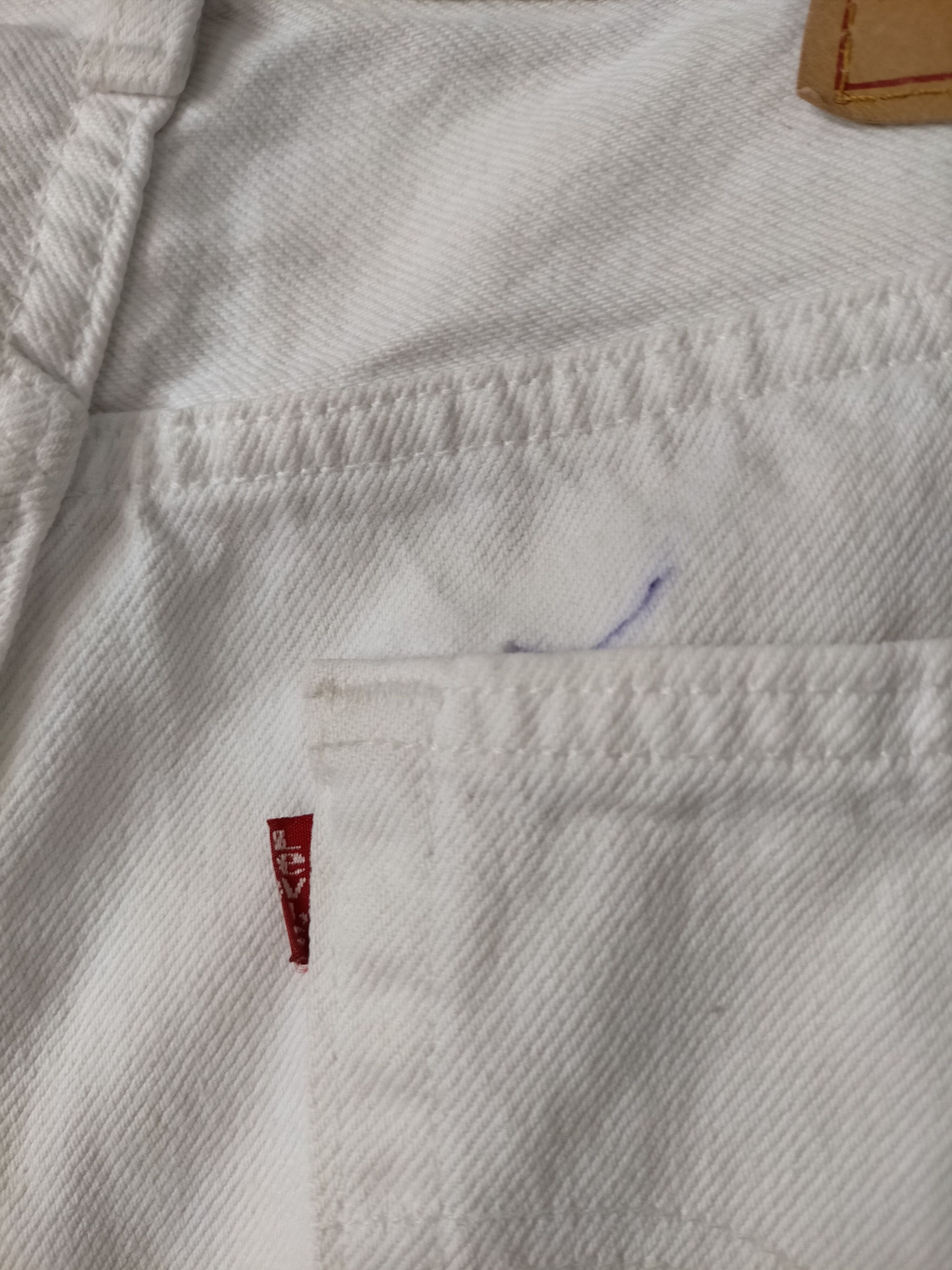 Levi's Vintage Clothing Vintage Levis 501 Usa Button Fly White Jeans Size US 33 - 15 Thumbnail