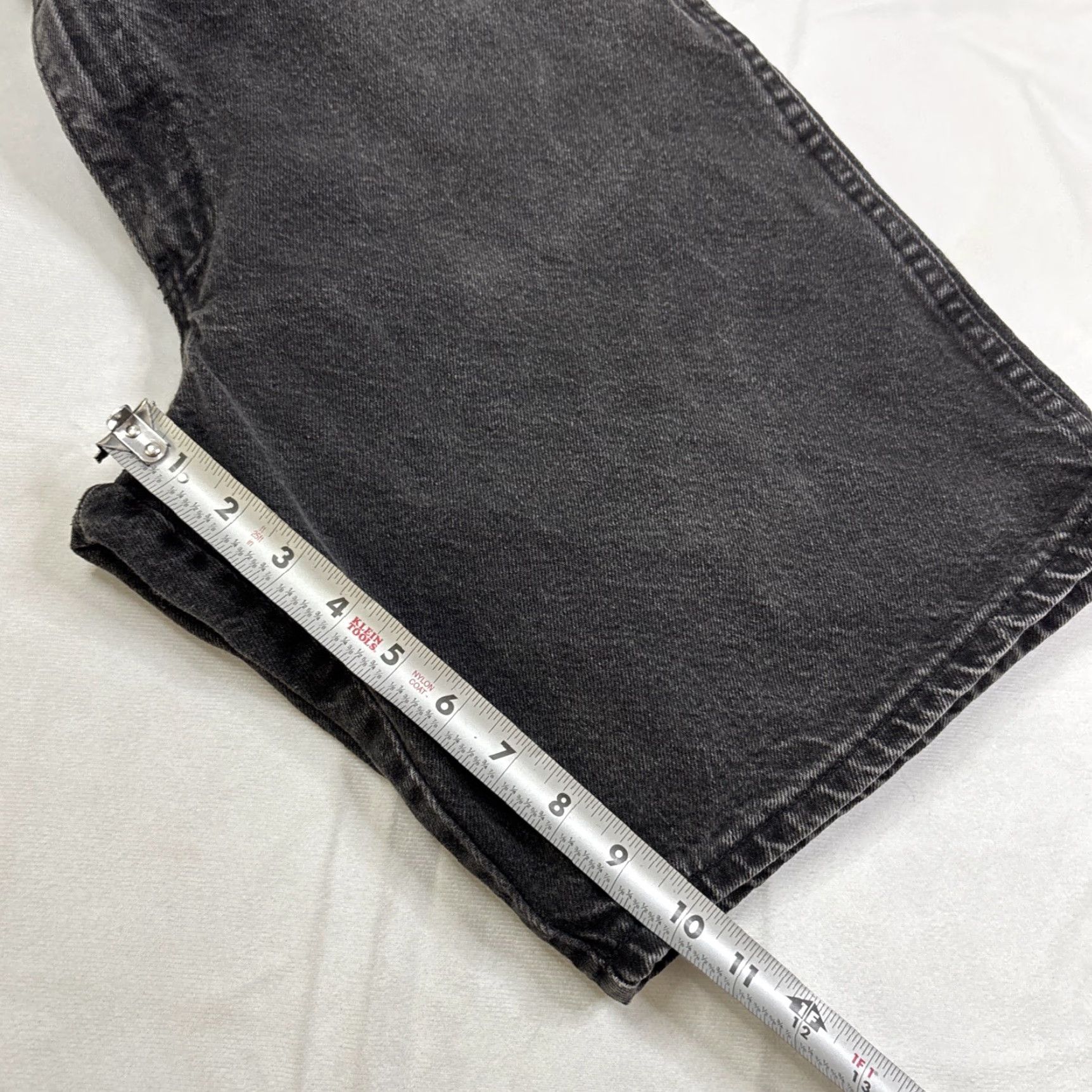 Denime VINTAGE H.I.S. Jean Shorts Jorts Men 34 Black Denim Skate Y2K Mens 34 Black Denim Biker Shorts Size US 34 / EU 50 - 6 Thumbnail