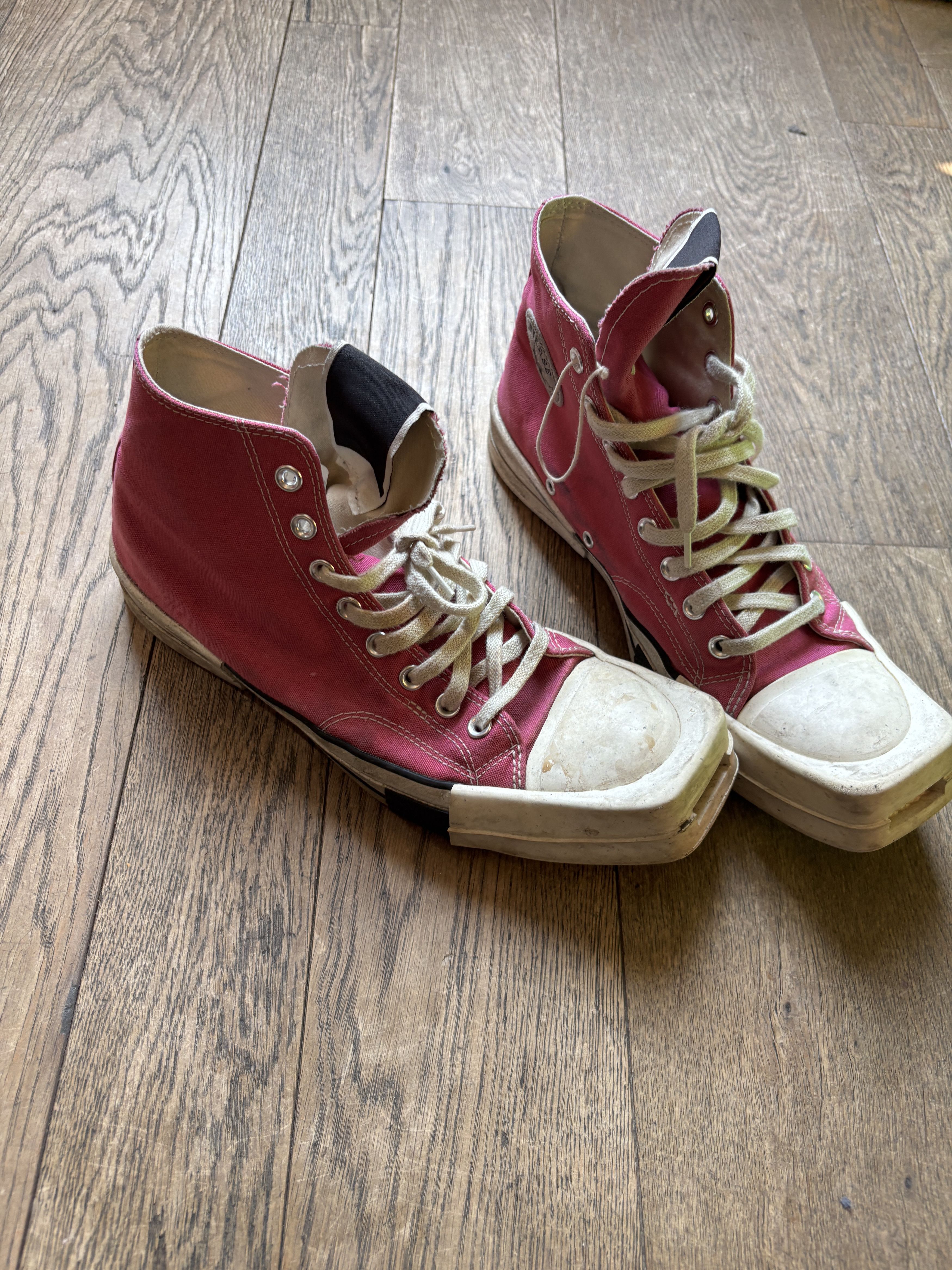Converse × Rick Owens Drkshdw Rick Owens x Converse Pink Hightops Size US 10 / EU 43 - 2 Thumbnail