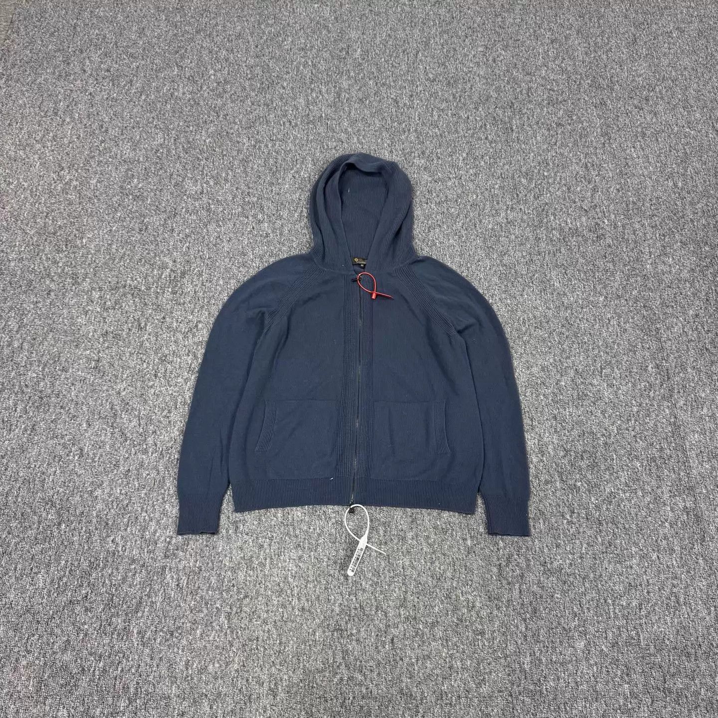 Loro Piana LP Navy Blue Baby Cashmere Zipper Hooded Jacket 44 Size US S / EU 44-46 / 1 - 1 Thumbnail