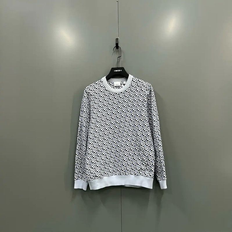Burberry Burberry Blue Cotton Logo Long Sleeve Sweatshirt Size M / US 6-8 / IT 42-44 - 1 Thumbnail