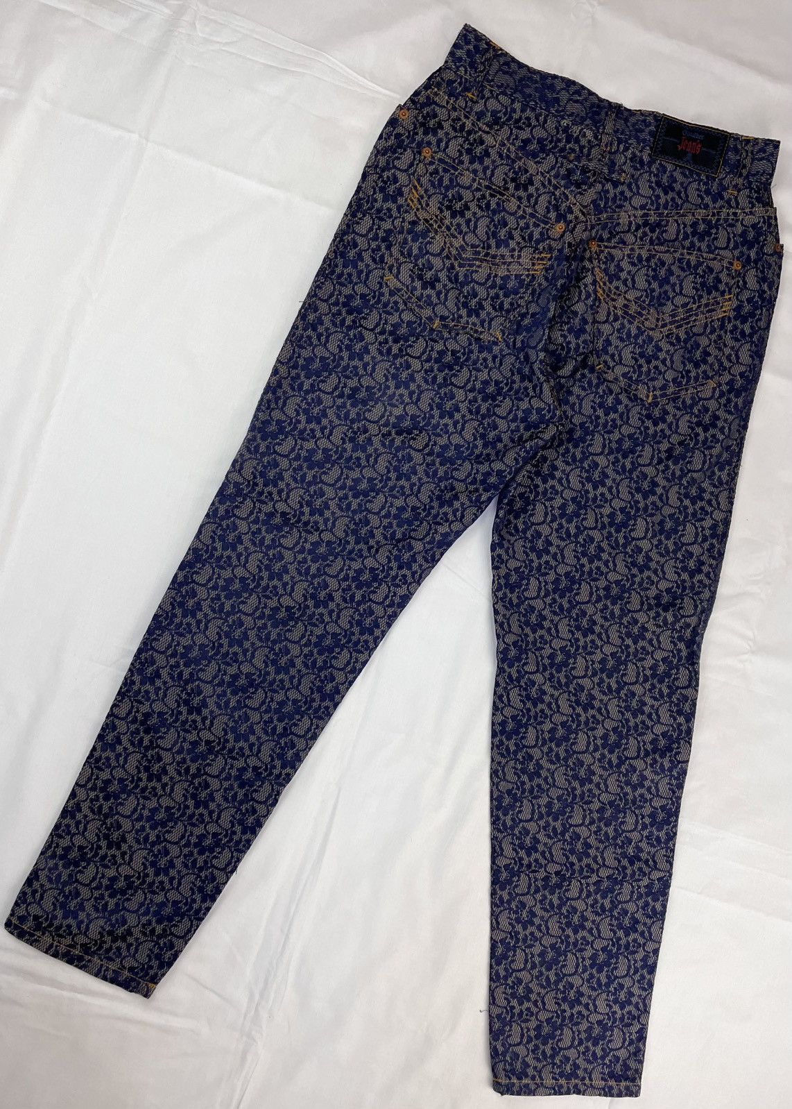 Jean Paul Gaultier 1998 Jean Paul Gaultier Lace Floral Pants Jeans Vintage Size 30" / US 8 / IT 44 - 4 Thumbnail