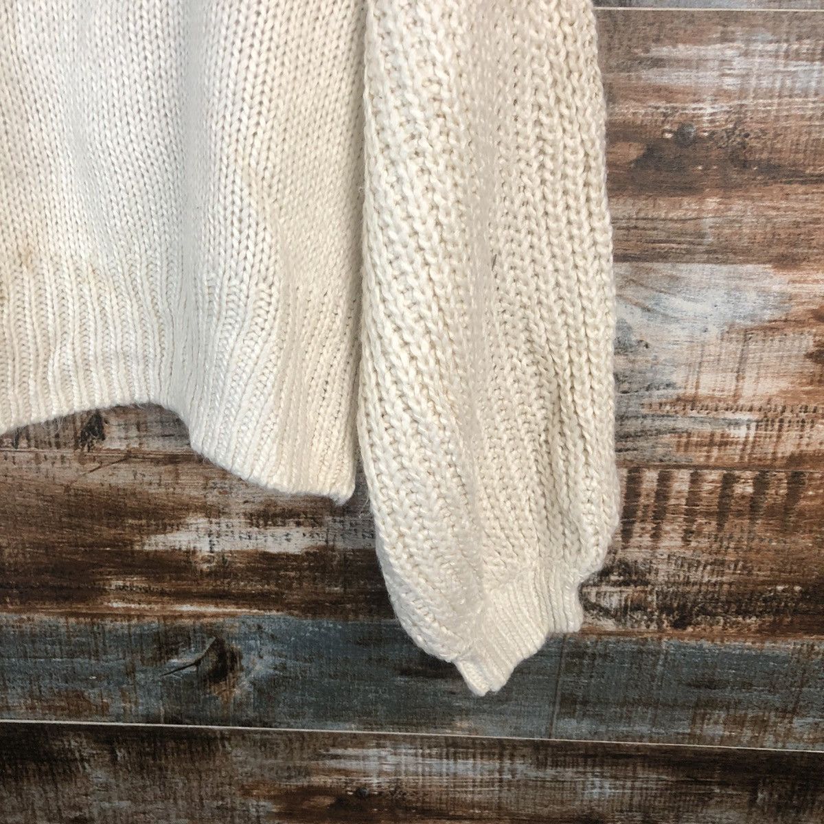 Homespun Knitwear × Japanese Brand Earth Music & Econology White Knitwear #A2260 Size M / US 6-8 / IT 42-44 - 15 Thumbnail