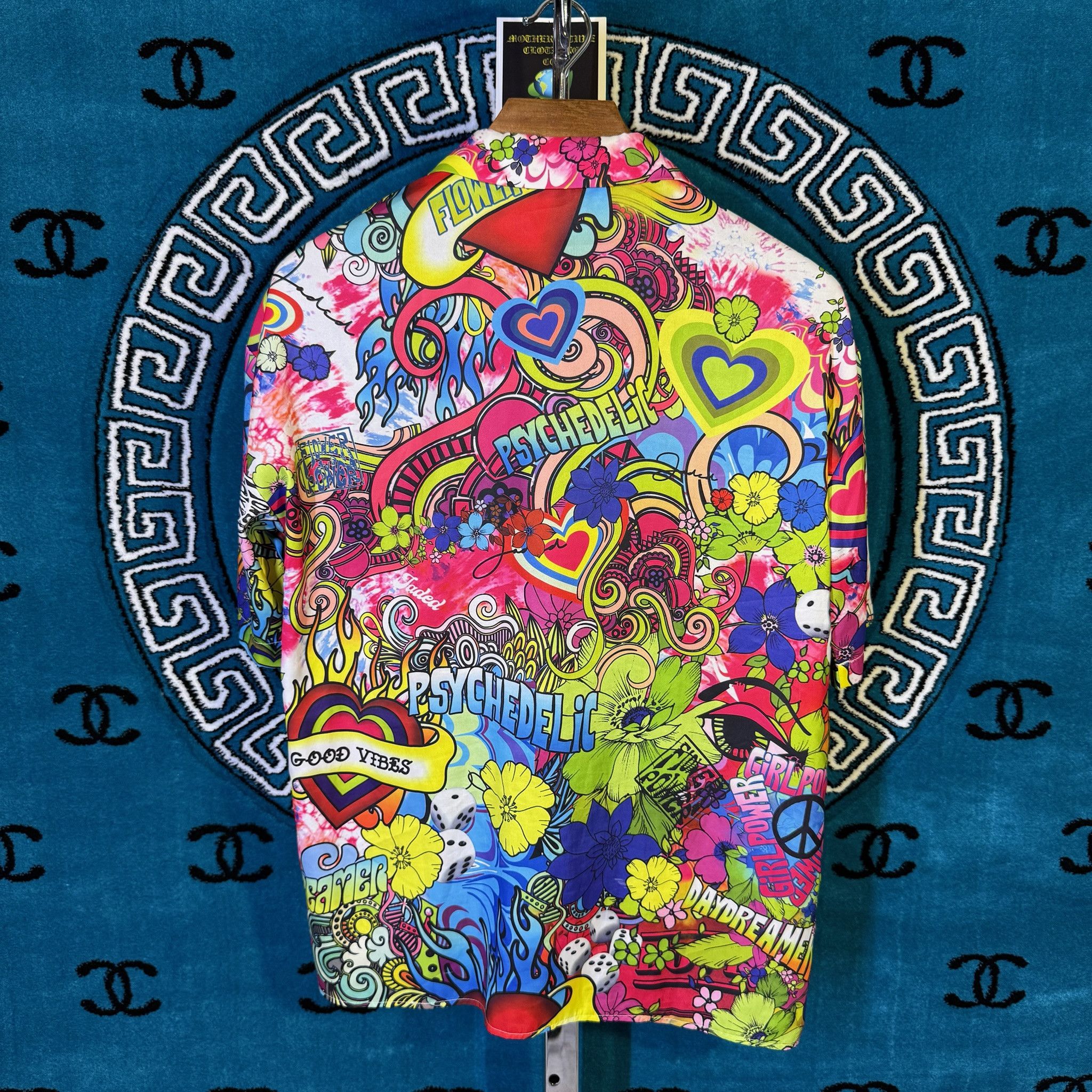 Jaded London PSYCHEDELIC DISCO HEARTS DE AMOR S/S CUBAN Size US S / EU 44-46 / 1 - 2 Thumbnail