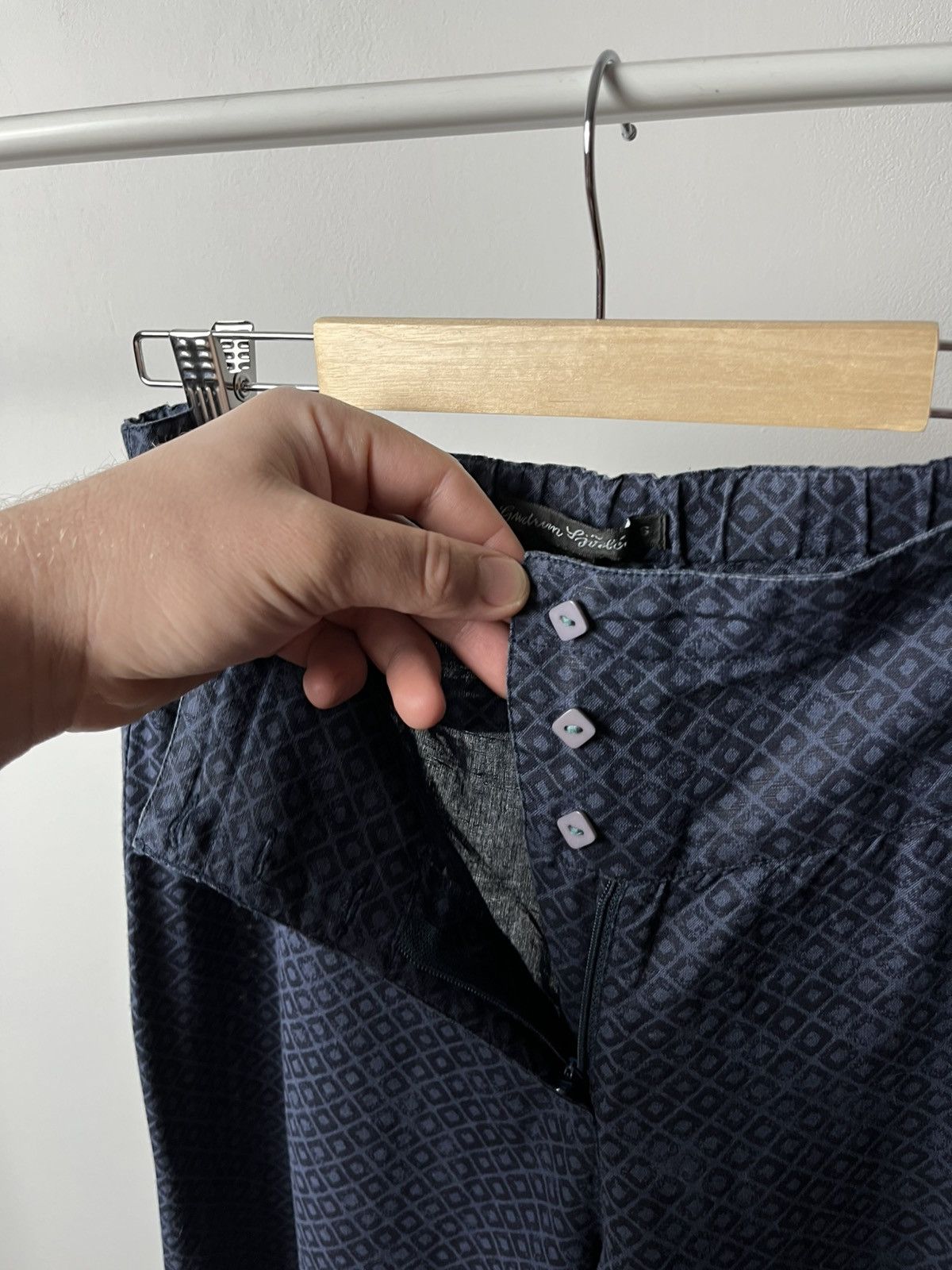 Other Gudrun Sjoden Wide Leg Linen Cotton Pants Navy Patterned S Size 27" / US 4 / IT 40 - 7 Thumbnail