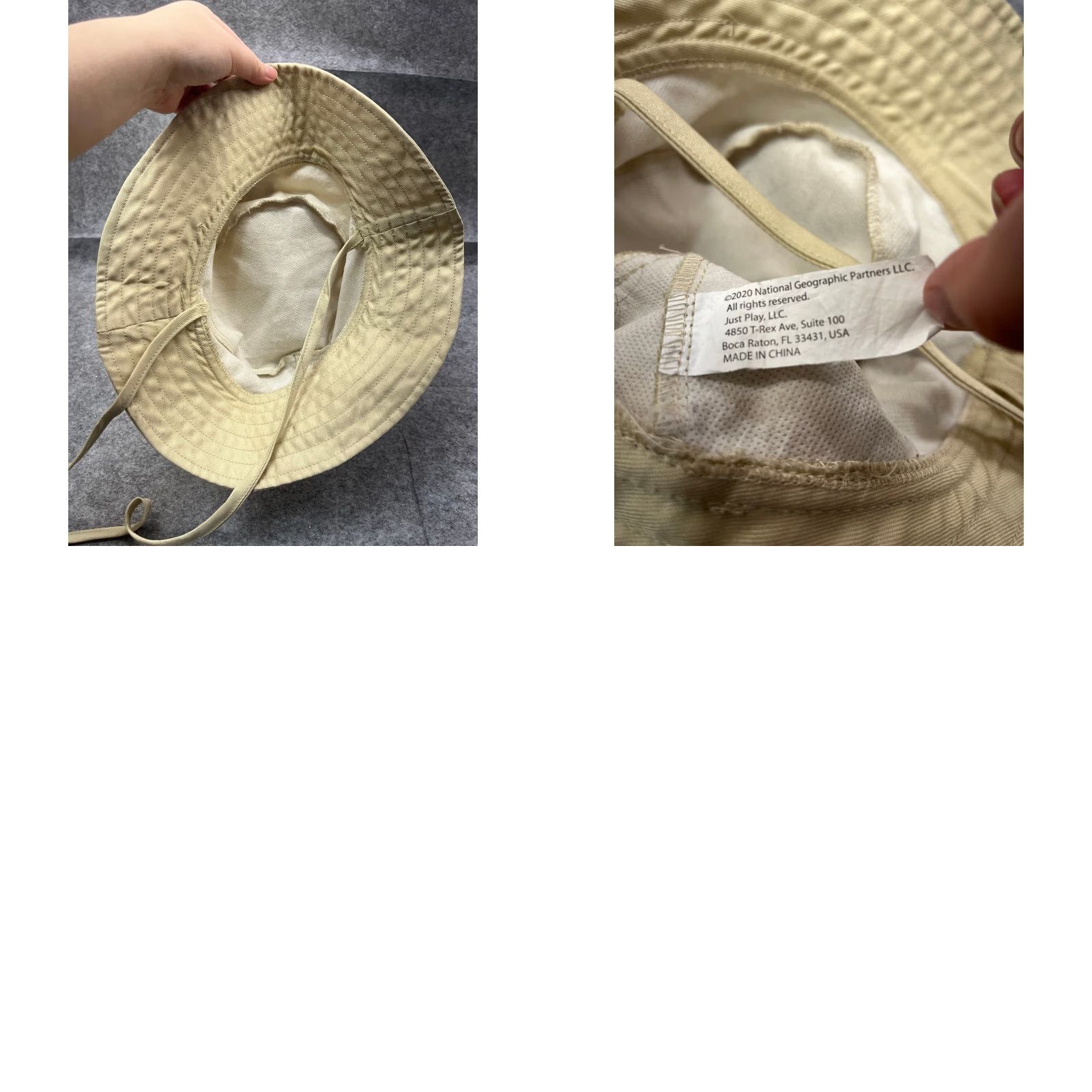 Vintage National Geographic Explorer Bucket Hat Adult One Size Beige 100% Polyester Camp Size ONE SIZE - 9 Thumbnail