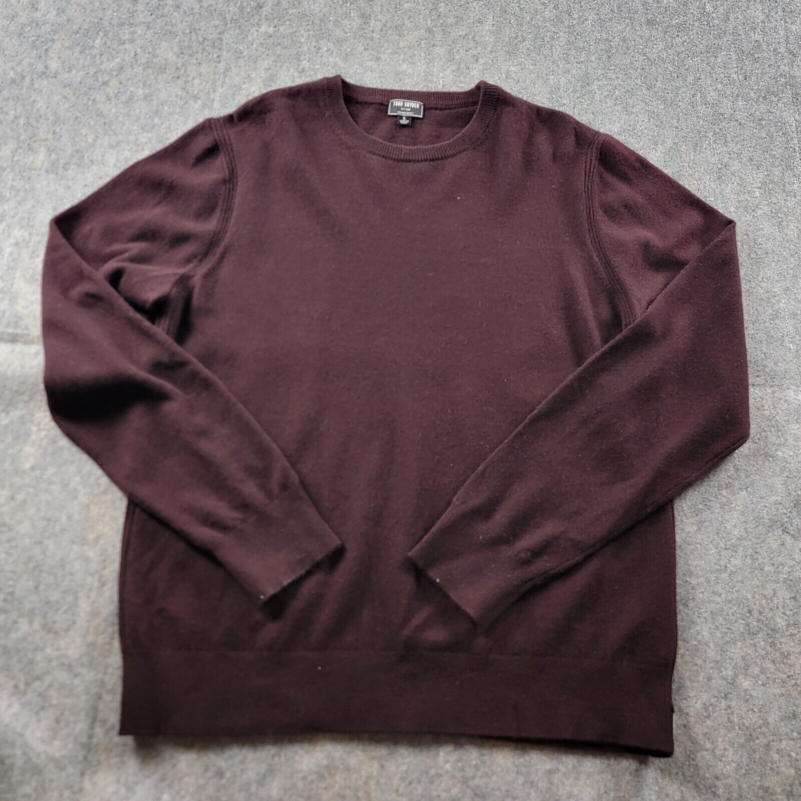 Todd Snyder Todd Snyder Cashmere Crewneck Sweater size L Maroon Red Size US L / EU 52-54 / 3 - 2 Thumbnail
