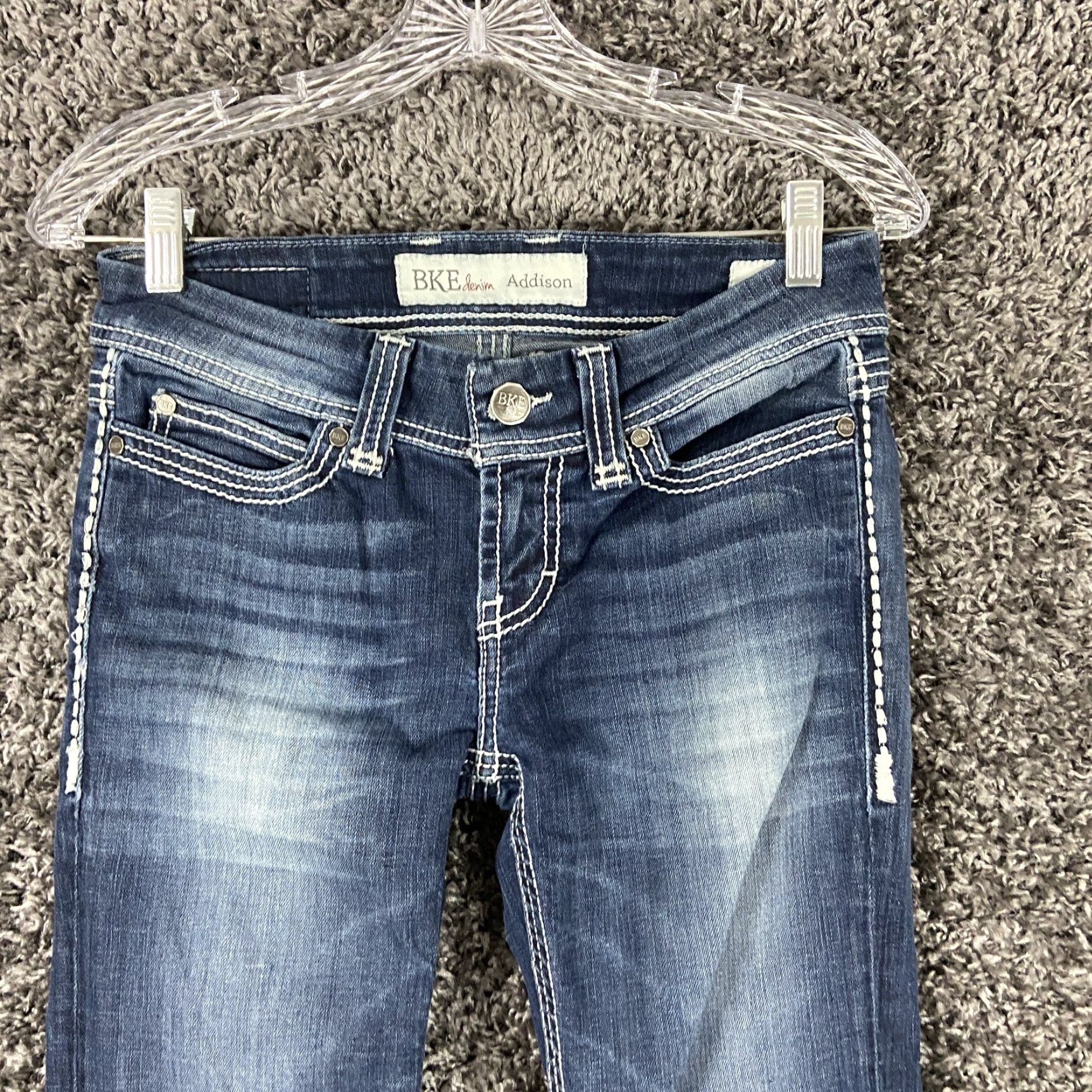 Madison VINTAGE Addison Denim Jeans Women Bootcut 25R Blue Heavy Stitch Denim Jeans Womens 25 Regular Blue Jeans Women’s 25R Womens Jeans Size 42" / US 20 - 4 Thumbnail