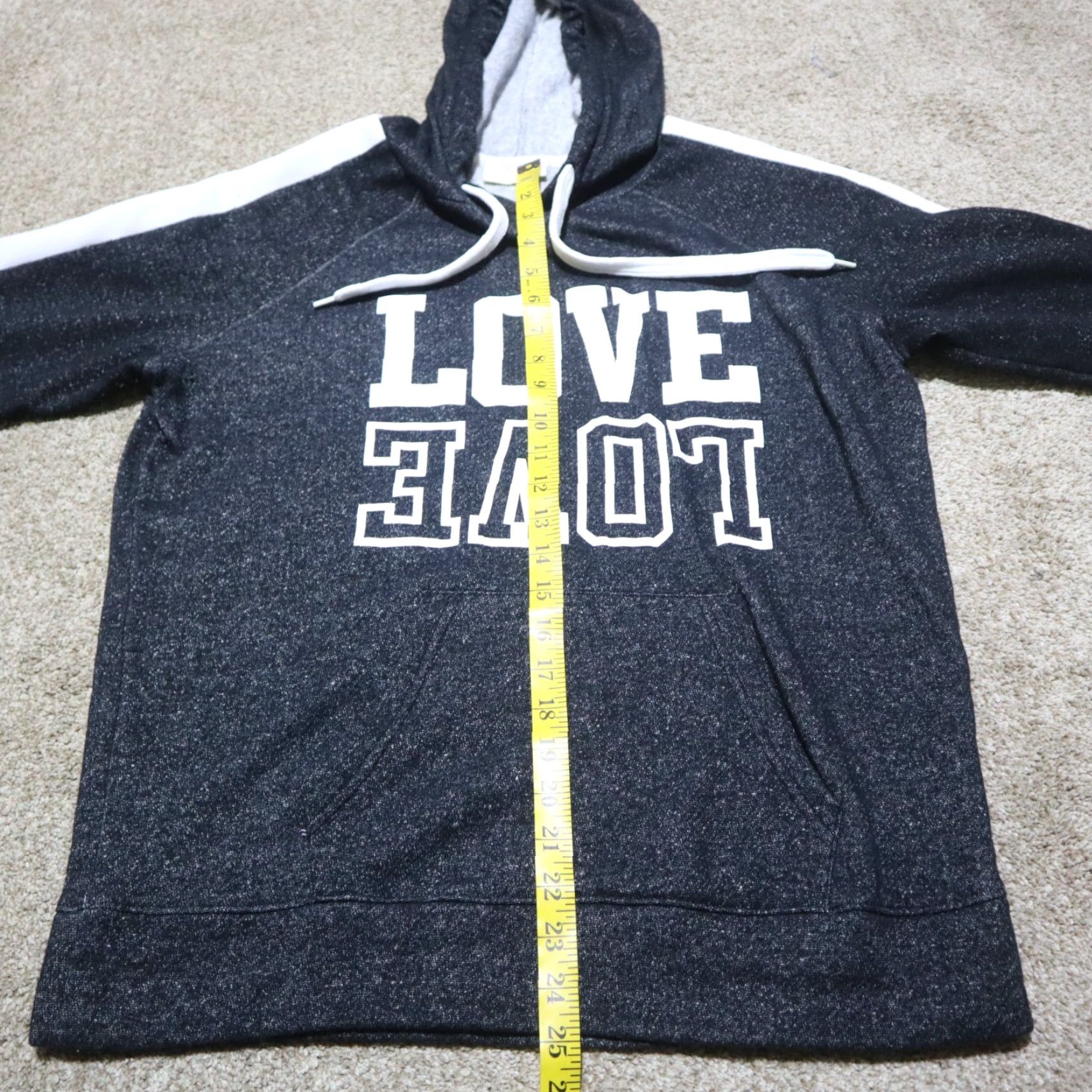Vintage Bobbie Brooks LOVE Pullover Sweater Hoodie Women's L Large Gray Crew Neck Graphic Print Vintage No Size L / US 10 / IT 46 - 6 Thumbnail