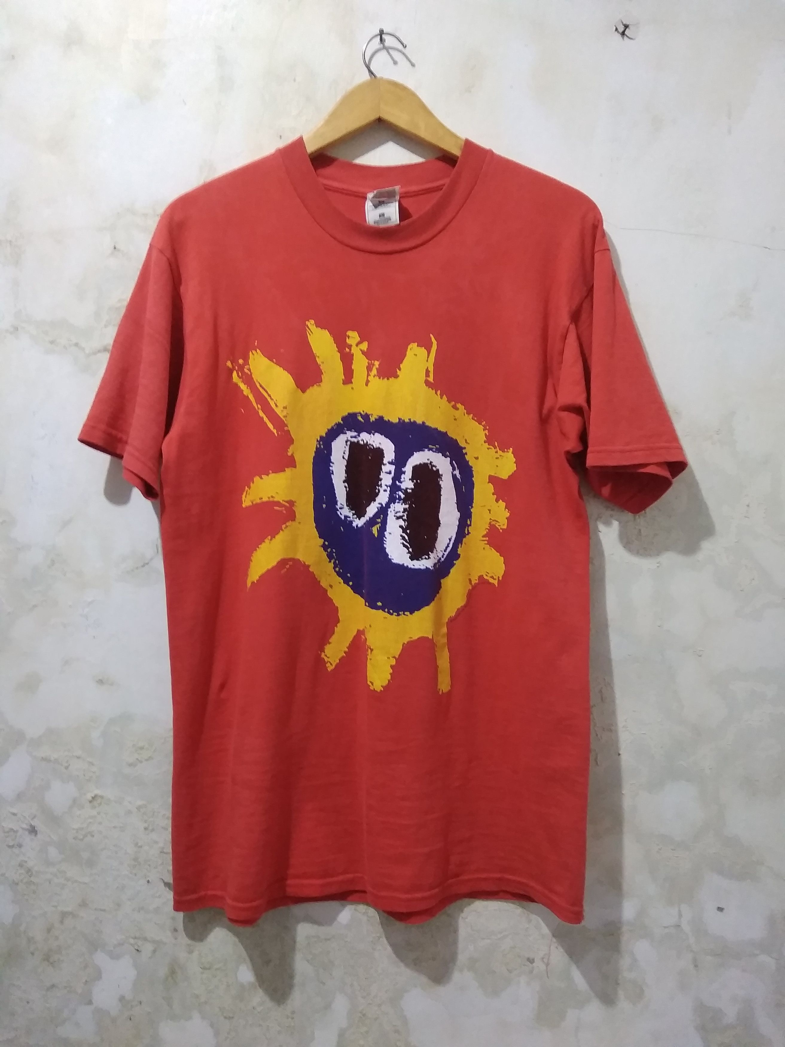 Band Tees vintage 90s Primal Scream red t shirt L Size US L / EU 52-54 / 3 - 1 Thumbnail