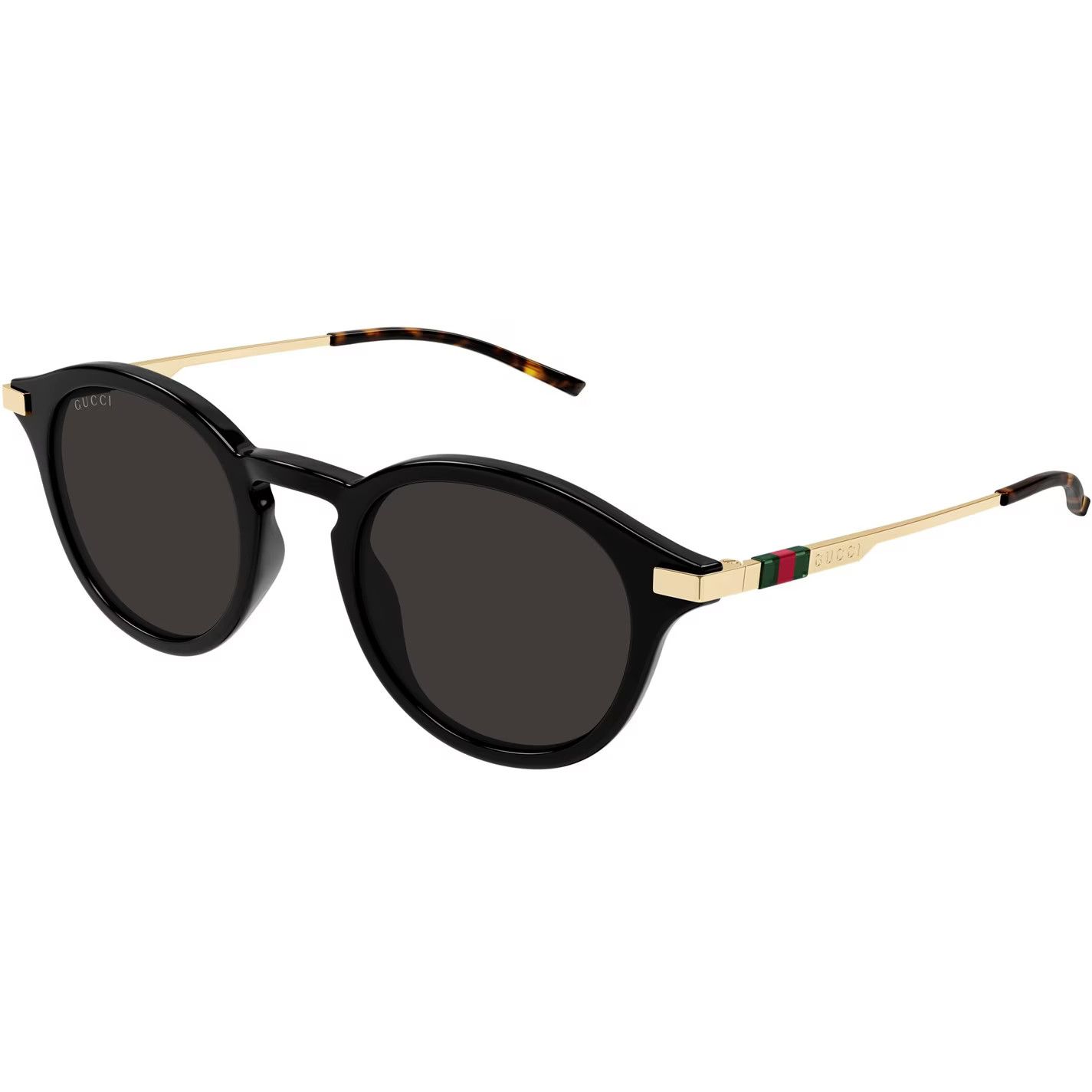 Gucci o1g2r1mq0426 Size: OS / Round Frame Sunglasses in Black/Gold Size ONE SIZE - 1 Preview