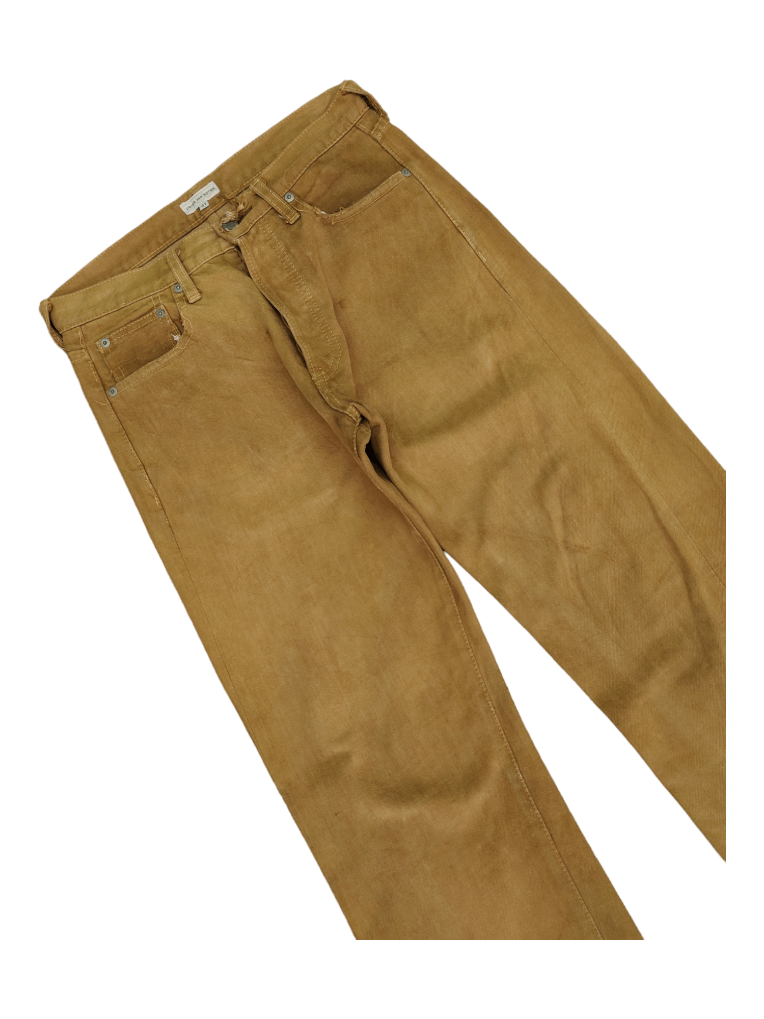 Dries Van Noten 1990s Dries Van Noten Persimmon Selvedge Distress Jeans Size US 30 / EU 46 - 8 Thumbnail