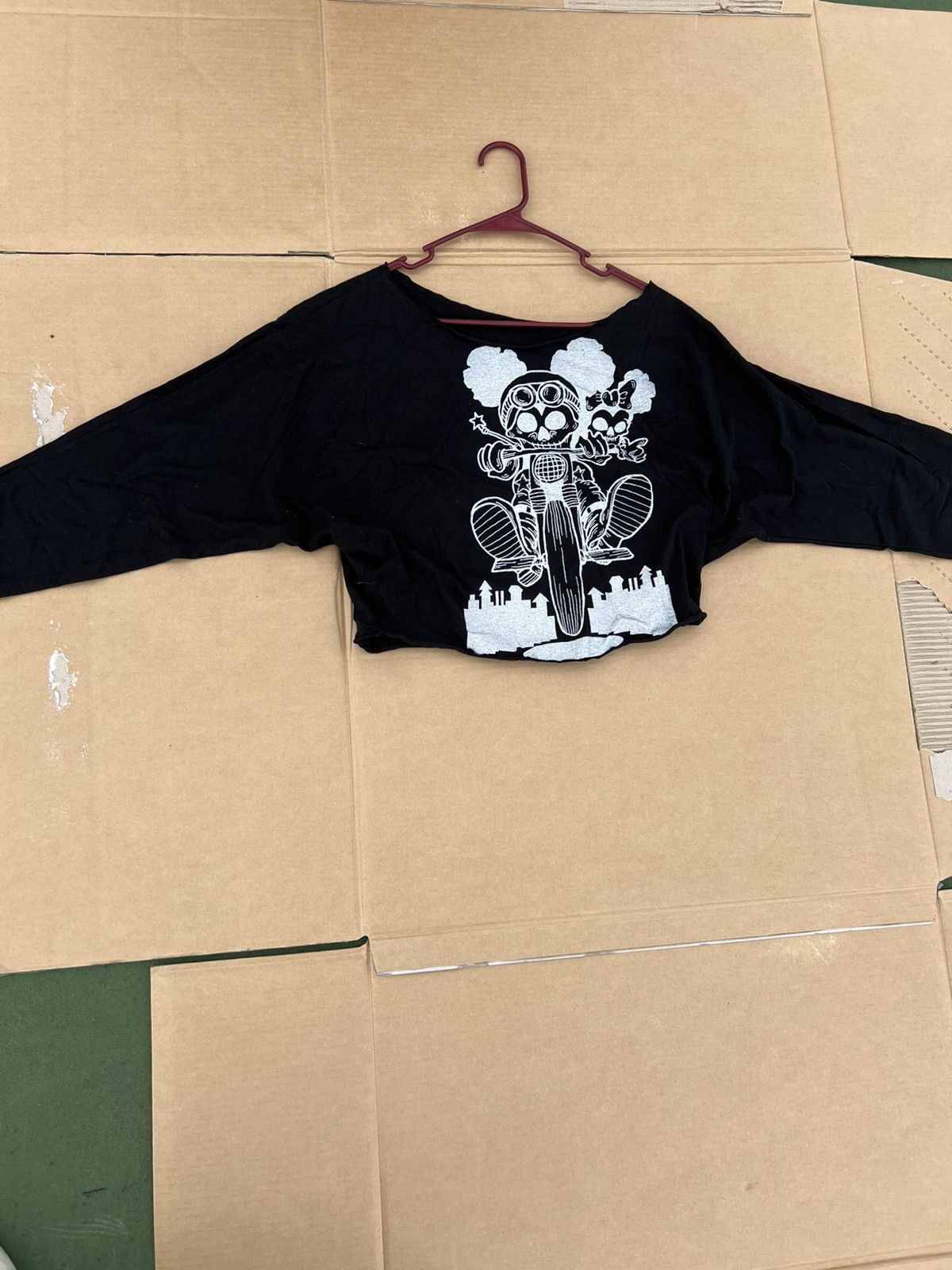 Japanese Brand GLAD NEWS Y2K Graphic Crop Tee Size US M / EU 48-50 / 2 - 2 Thumbnail