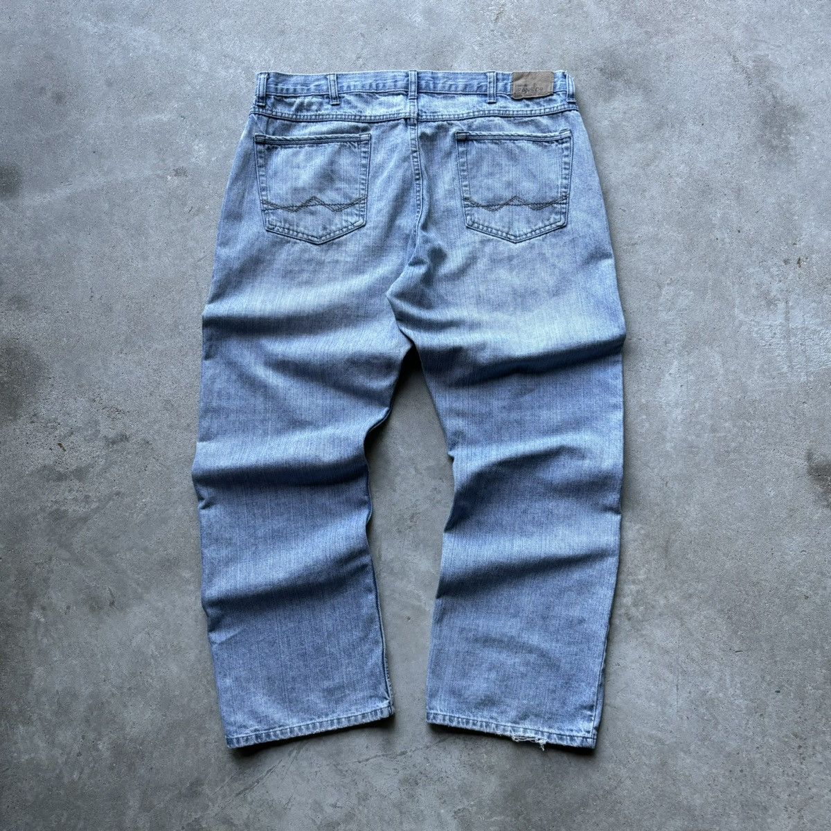Vintage × Wrangler vintage Y2K WRANGLER BOOTCUT Baggy Distressed Wide Leg jeans Size US 38 / EU 54 - 13 Thumbnail