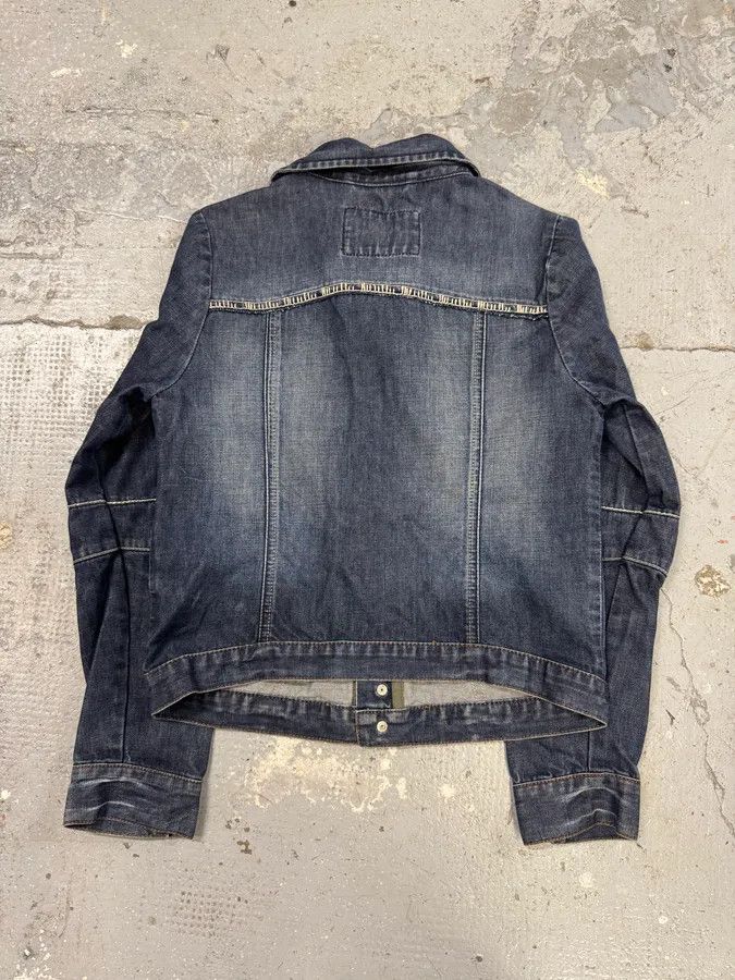 Marithe + Francois Girbaud AW2007 Marithé + François Girbaud Signature Blue Denim Buttoned Jacket Size S / US 4 / IT 40 - 4 Thumbnail