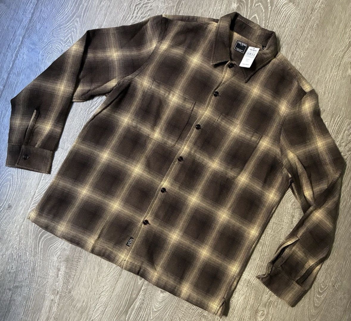 Todd Snyder Relaxed Plaid Overshirt Brown Size M NWT $248