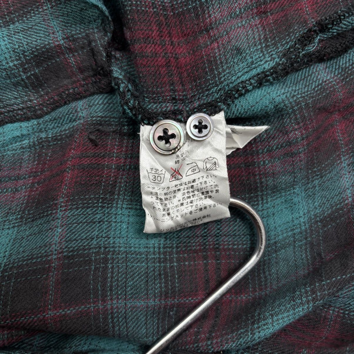 Le Grande Bleu (L.G.B.) 2000s No ID - Vkei Style Hooded Flannel Button Shirt Size US M / EU 48-50 / 2 - 9 Thumbnail