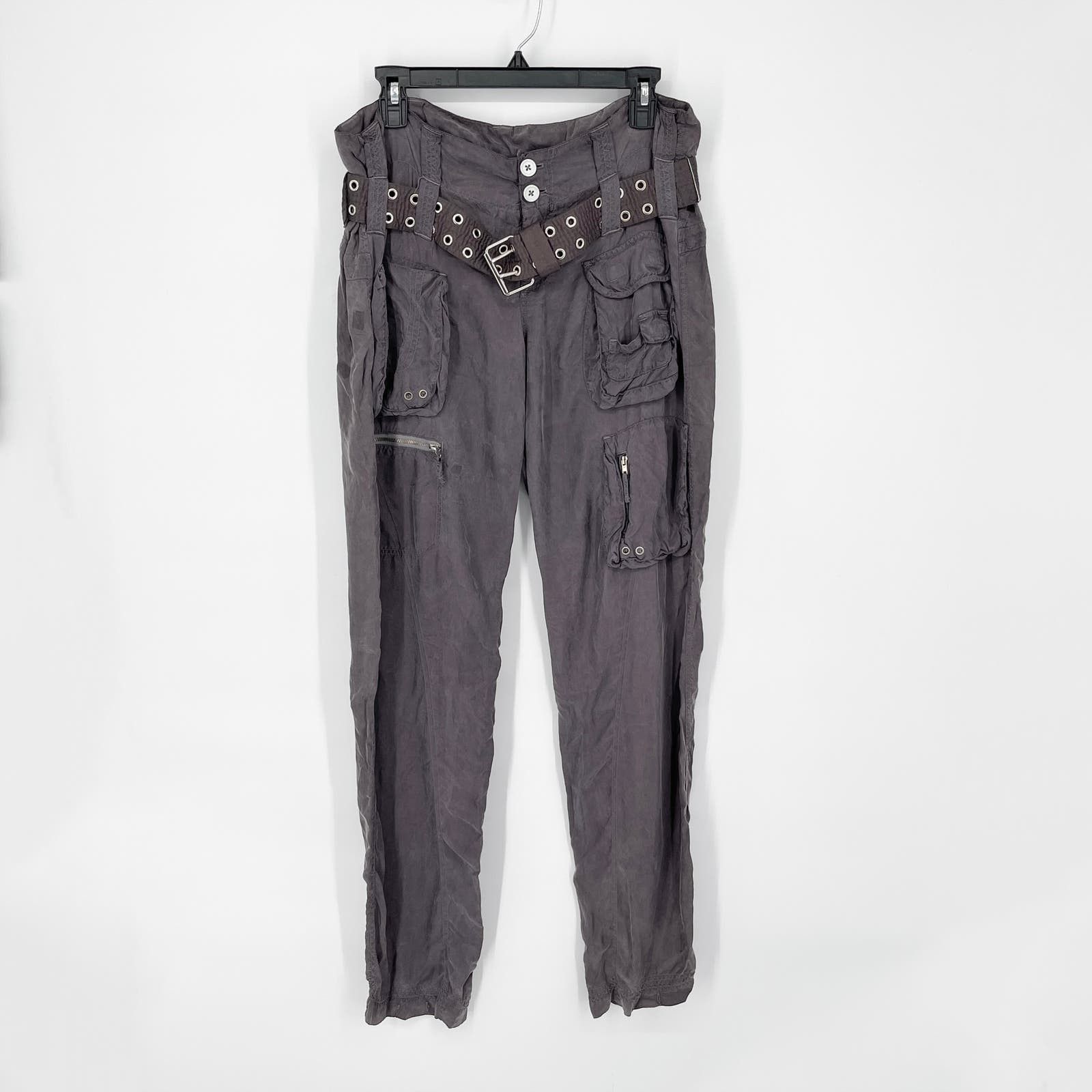 image of Pete & Greta By Johnny Was Y2K Cargo Pants New Size 6 Gray in Grey, Women's