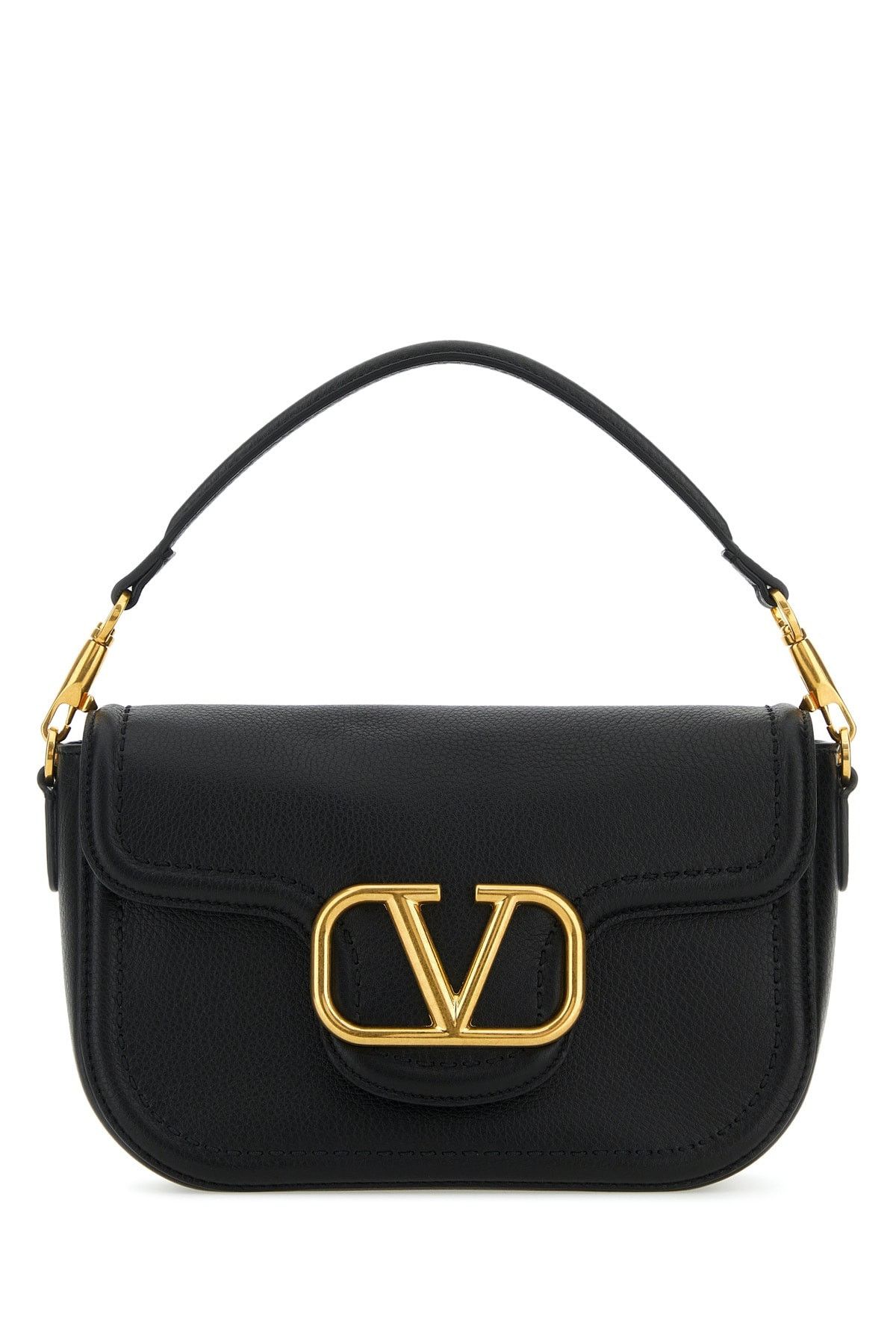 Valentino Black Leather Alltime Shoulder Bag Size ONE SIZE - 1 Thumbnail