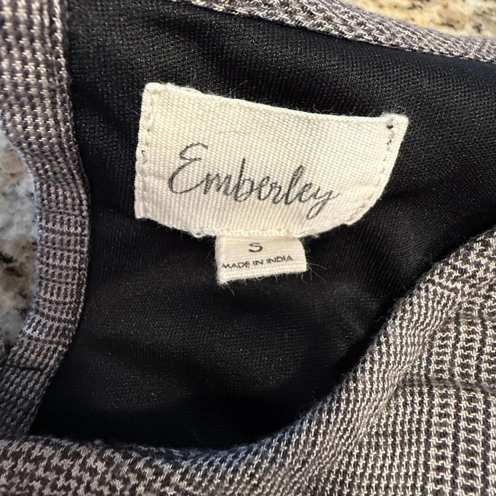Other Emberley floral embroidered black white plaid mini dress SM Size S / US 4 / IT 40 - 6 Thumbnail