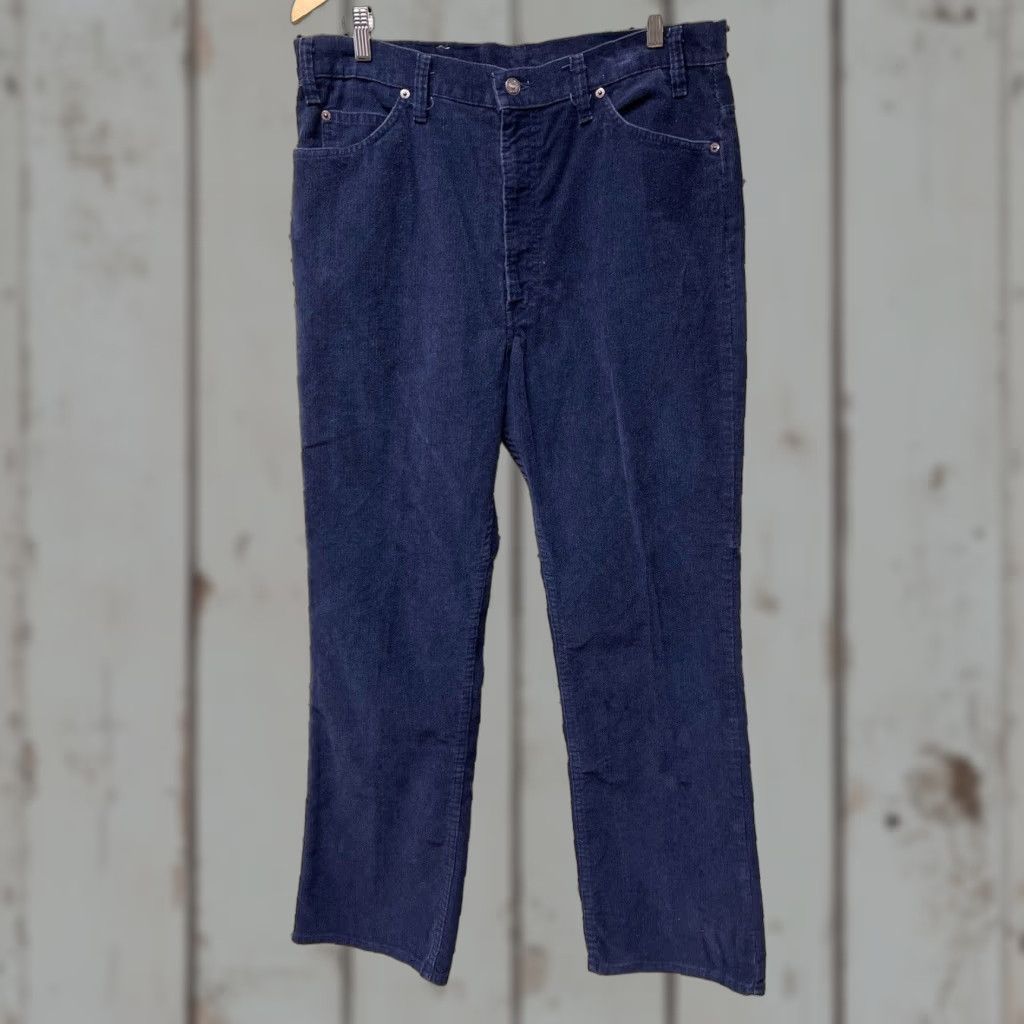 Levi's VINTAGE Levi's 517 Mens Jeans Bootcut Corduroy 35x32 Blue USA 80s Festival Talon 42 White Tag Size US 35 - 1 Thumbnail