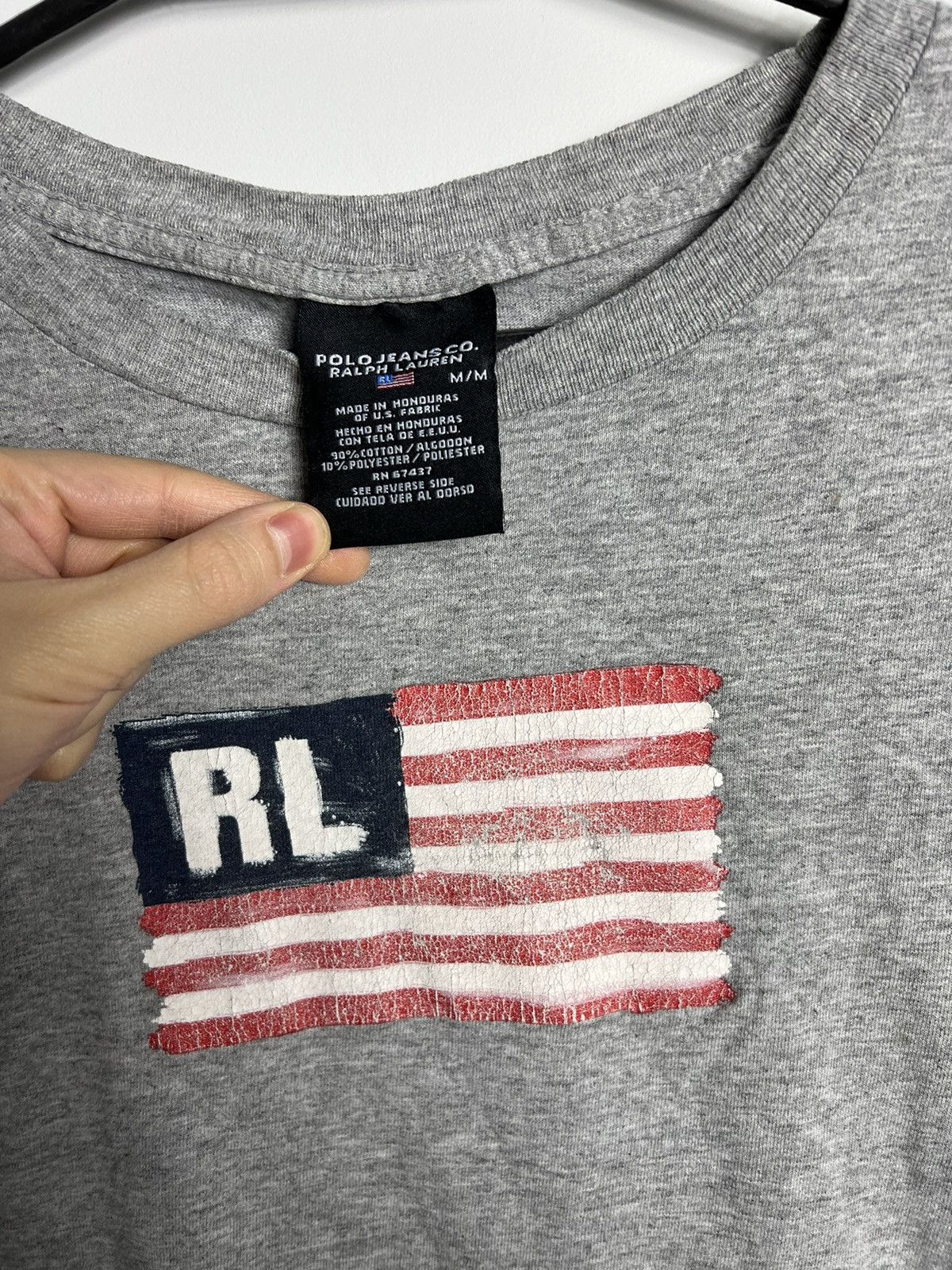Polo Ralph Lauren × Ralph Lauren × Vintage Longsleeve Ralph Lauren Polo Jeans Flag Size M / US 6-8 / IT 42-44 - 2 Thumbnail