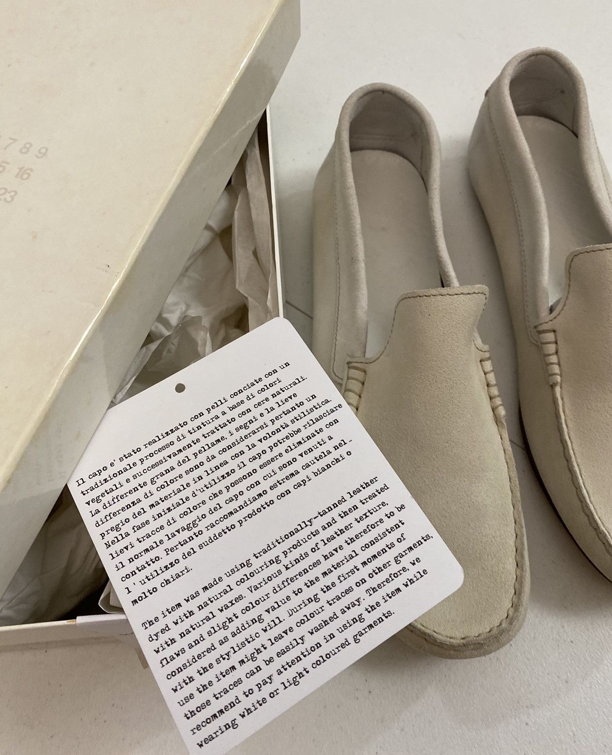 Maison Margiela Maison Margiela 22 🇮🇹 Off White Rubbed Suede Slip On 13 NEW Size US 13 / EU 46 - 3 Thumbnail