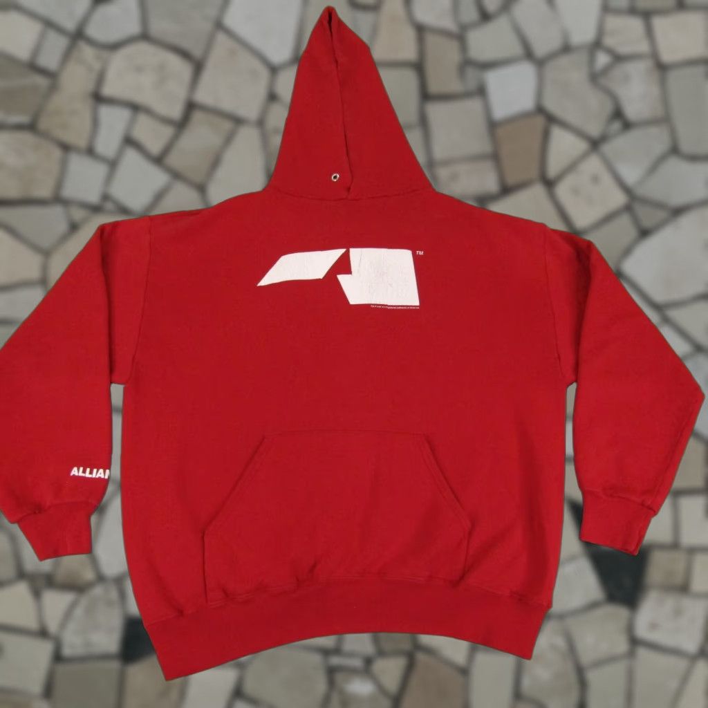 Vintage VINTAGE Allian Hoodie Sweatshirt Mens XL Red Knit Pullover Hooded Pockets 90s Outdoor Theme Accessories Size US XL / EU 56 / 4 - 1 Thumbnail