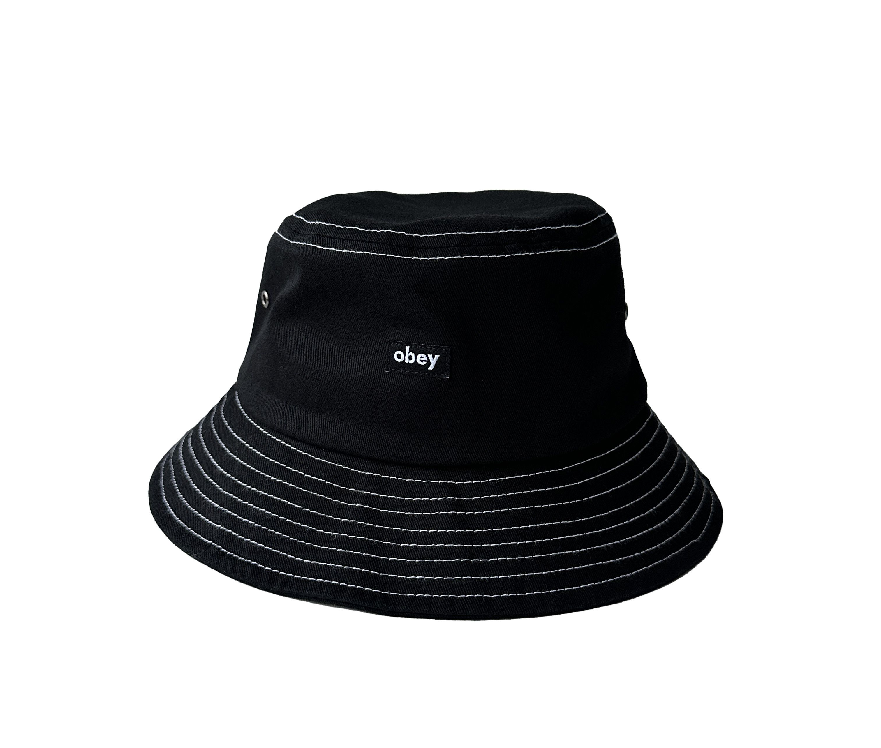 Obey Obey black logo bucket hat Size ONE SIZE - 1 Thumbnail