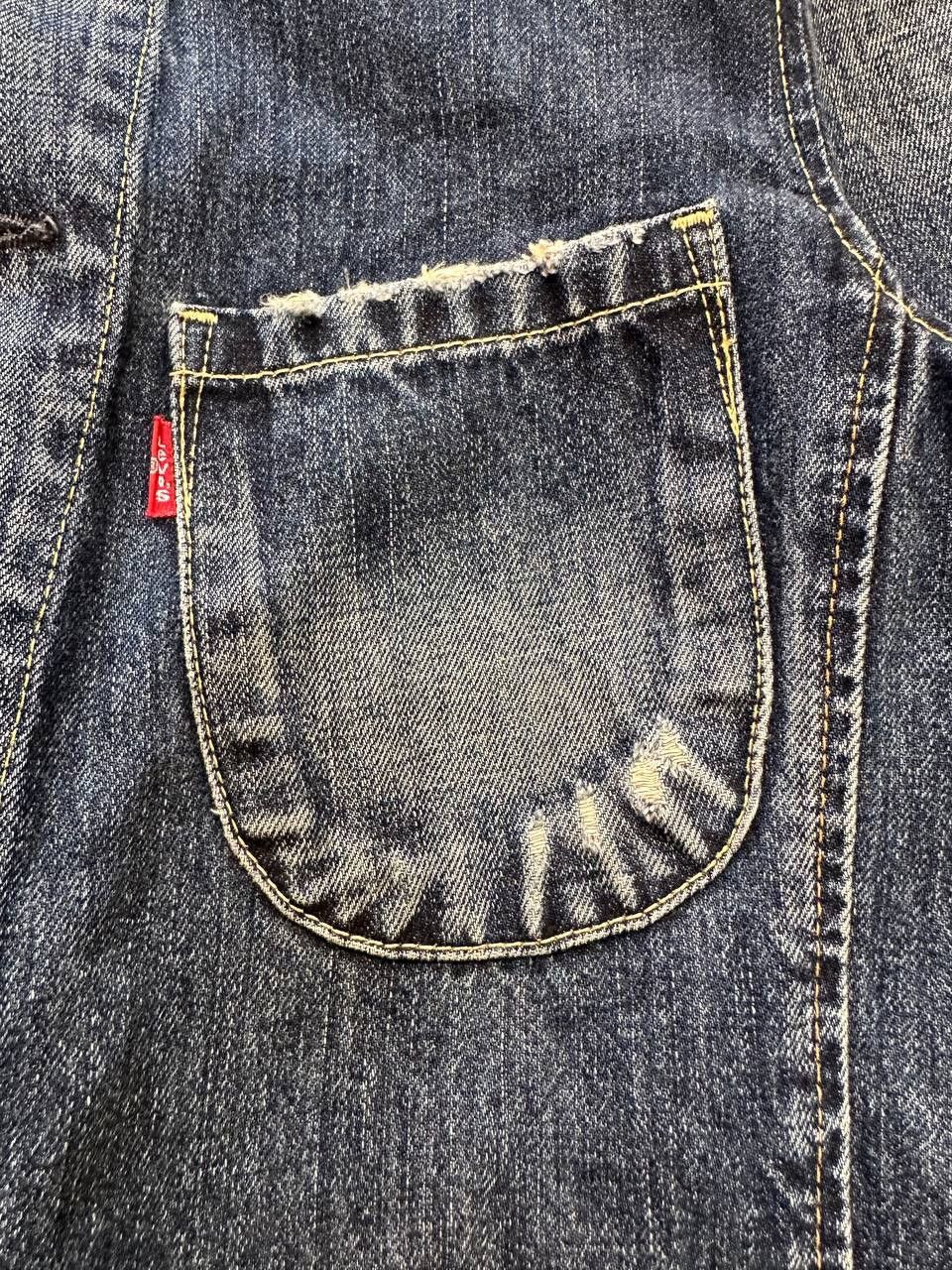 Levi's Vintage Clothing Levis Thrashed Sun Faded Denim Jacket Size US S / EU 44-46 / 1 - 15 Thumbnail