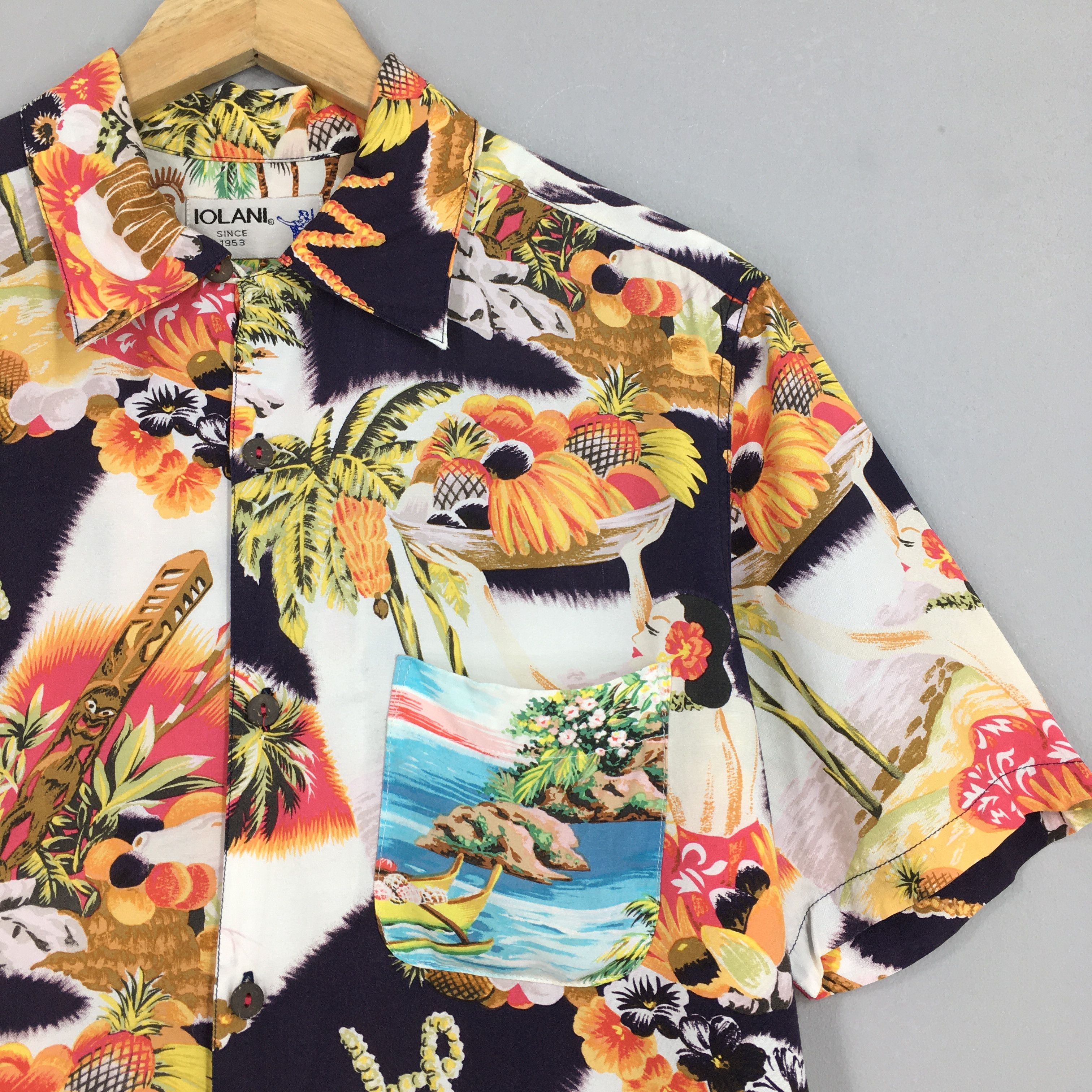 IOLANI Vintage 80s Iolani Hawaii Aloha Hula Girl Shirt Medium Size US M / EU 48-50 / 2 - 2 Thumbnail