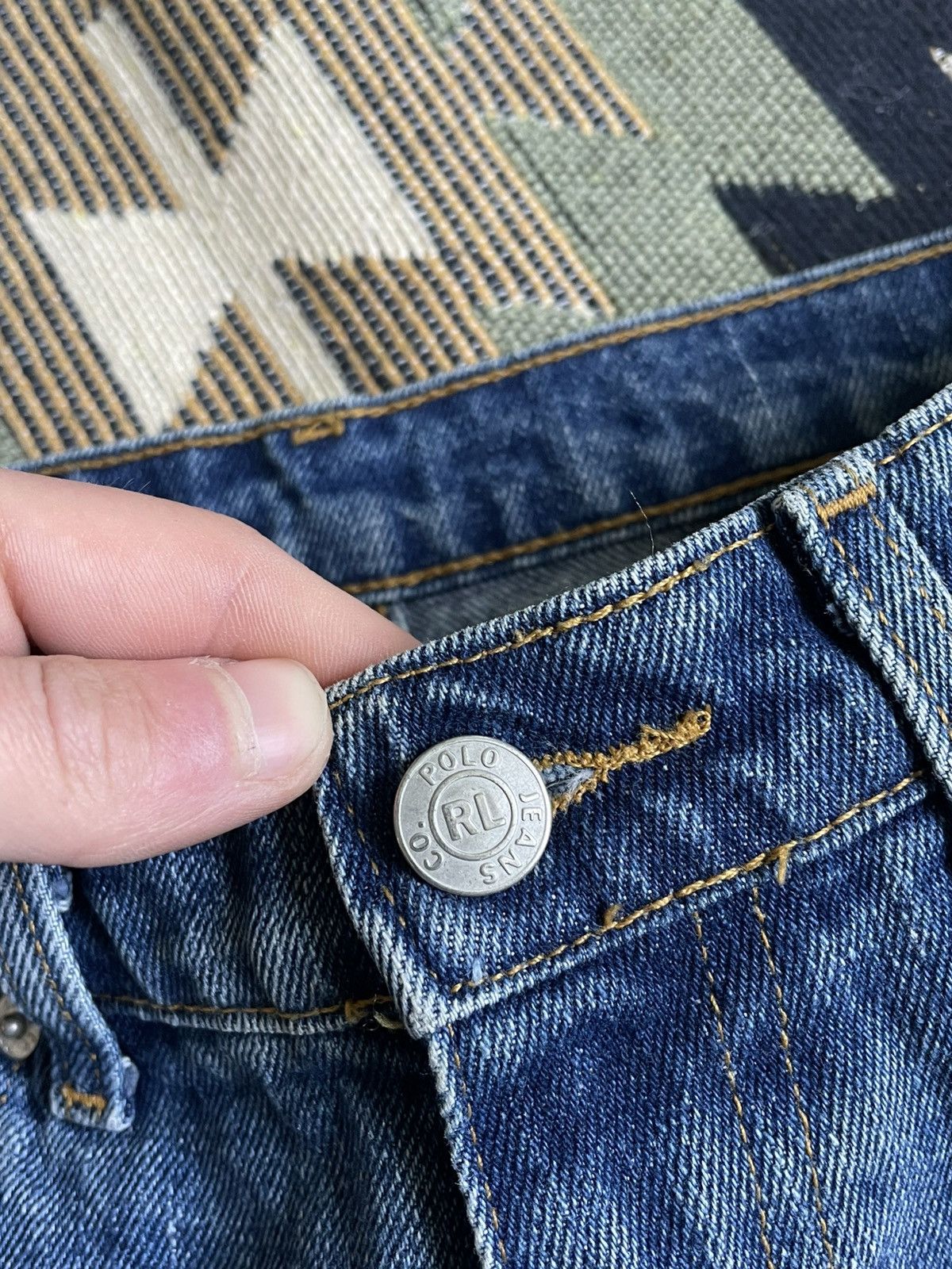 Polo Ralph Lauren × Vintage Vintage Polo Ralph Lauren Denim Y2K Baggy Jeans Size US 31 - 8 Thumbnail