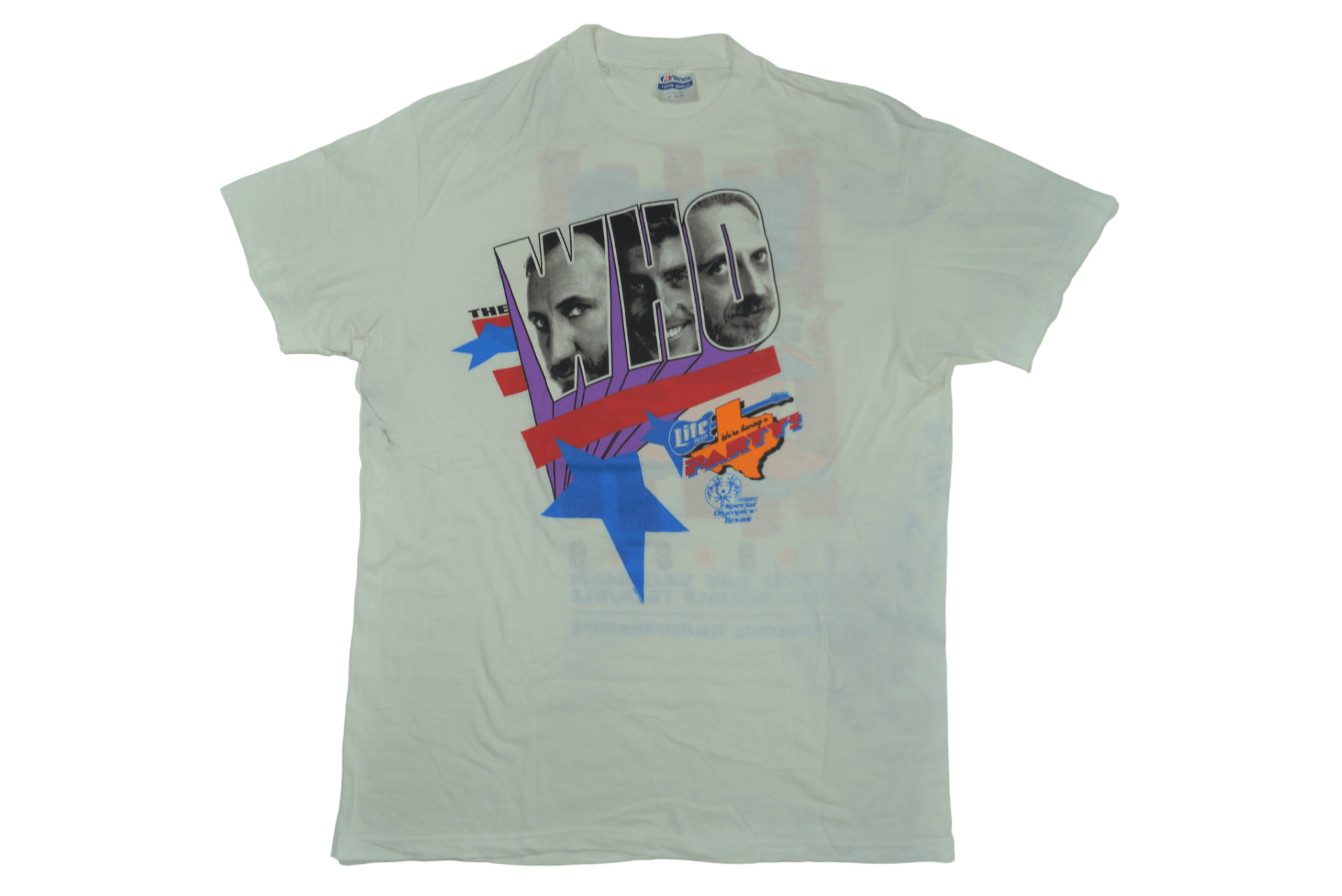 DEADSTOCK VINTAGE 1989 THE WHO SPECIAL OLYMPIC TEXAS TEE
