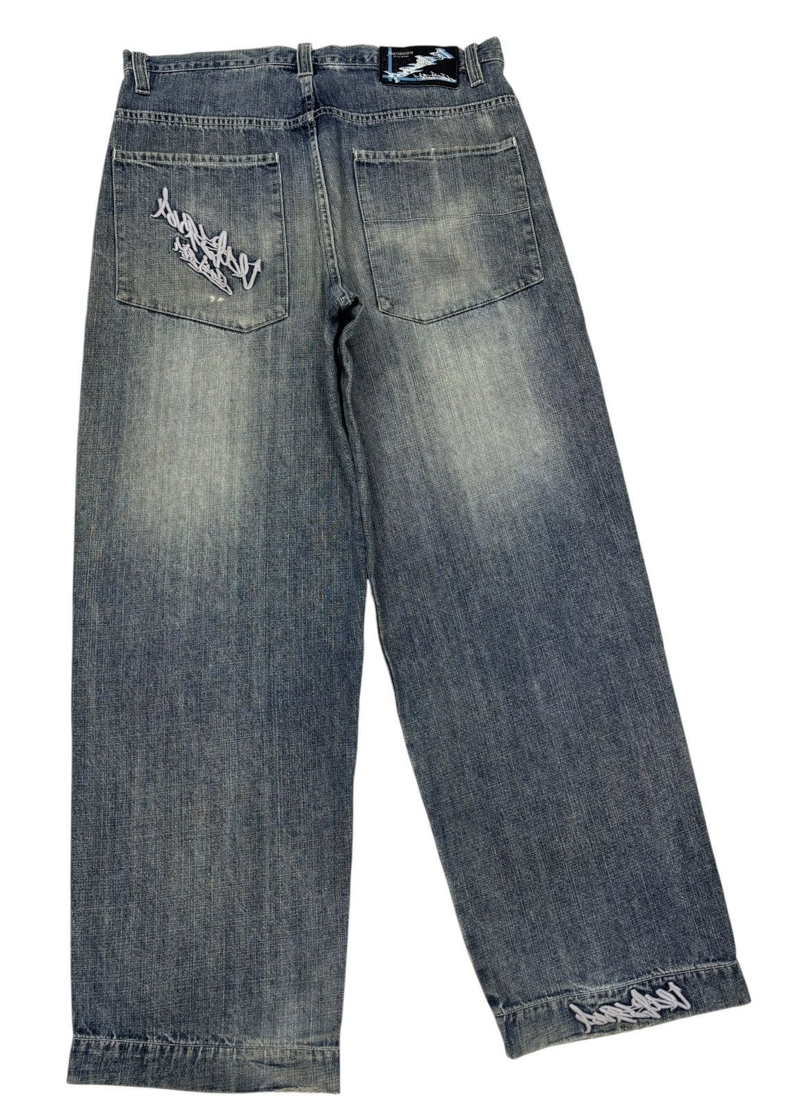 Le Grande Bleu (L.G.B.) BAGGY JEAN FOURSEASON DIRTY JEWEL SKATEBOARD DENIM JEAN Size US 36 / EU 52 - 3 Thumbnail