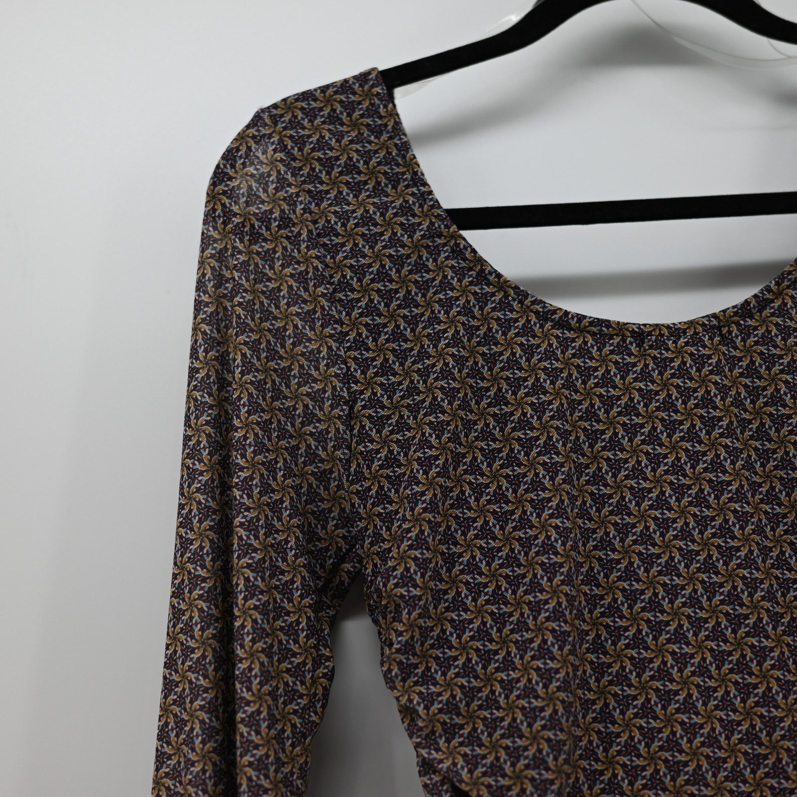 Other Gimmick Size M Floral Ruched Long Sleeve Top Y2K Style Size M / US 6-8 / IT 42-44 - 11 Thumbnail