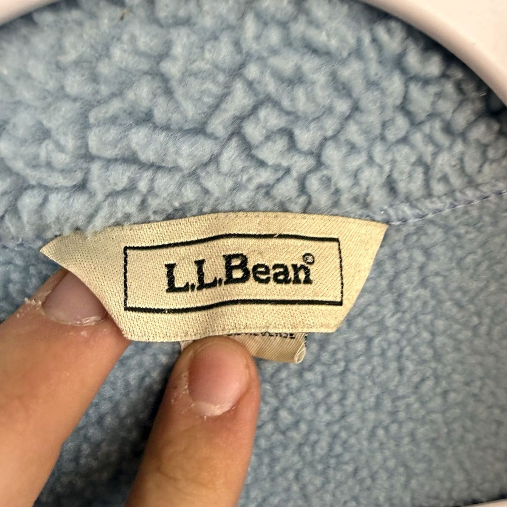 Vintage VINTAGE? No — L.L. Bean Womens Light Blue Sherpa Fleece Full Zip Sweater Vest M Polartec 0BCT2 Size M / US 6-8 / IT 42-44 - 4 Thumbnail